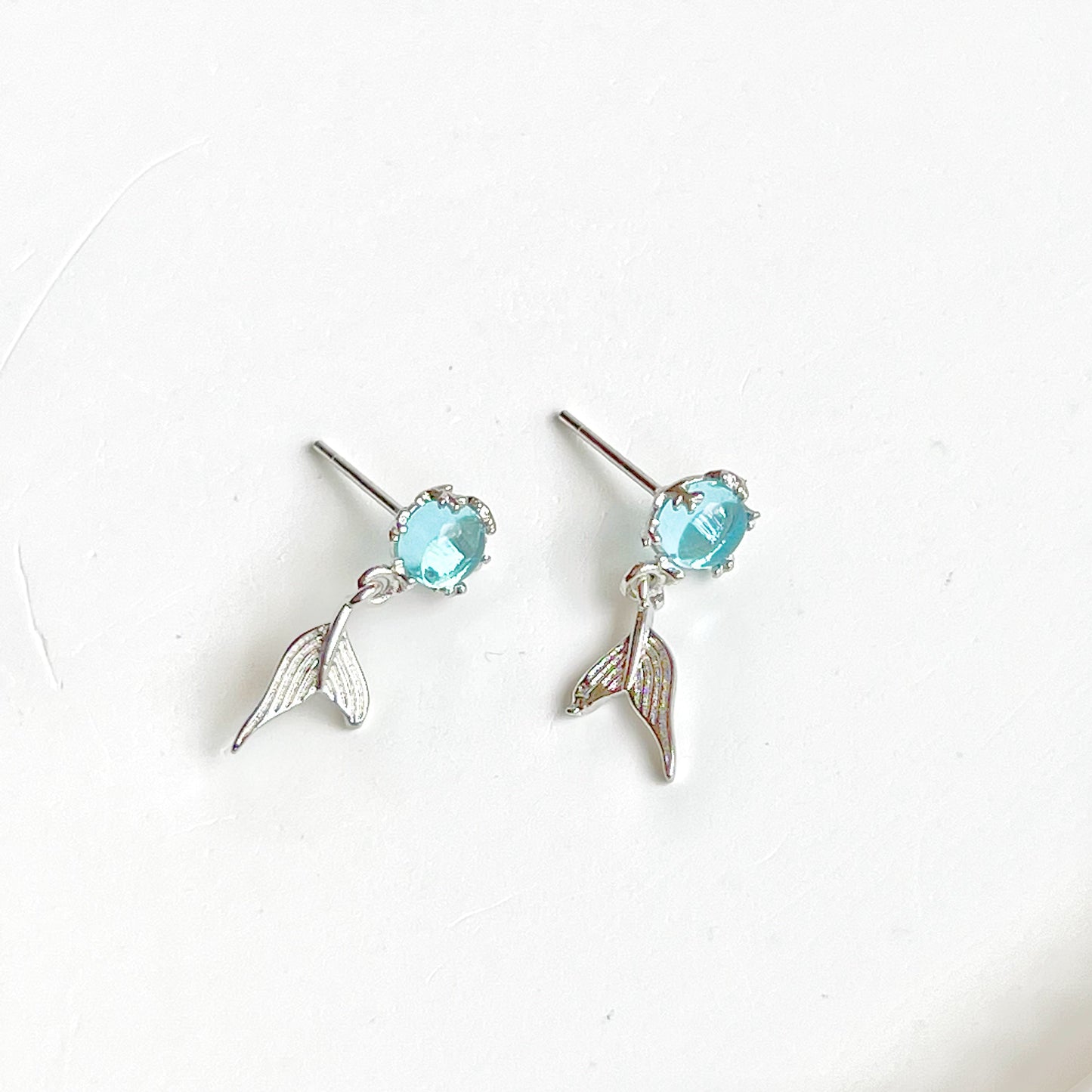 Mermaid Tail Sterling Silver Earrings-Ninaouity