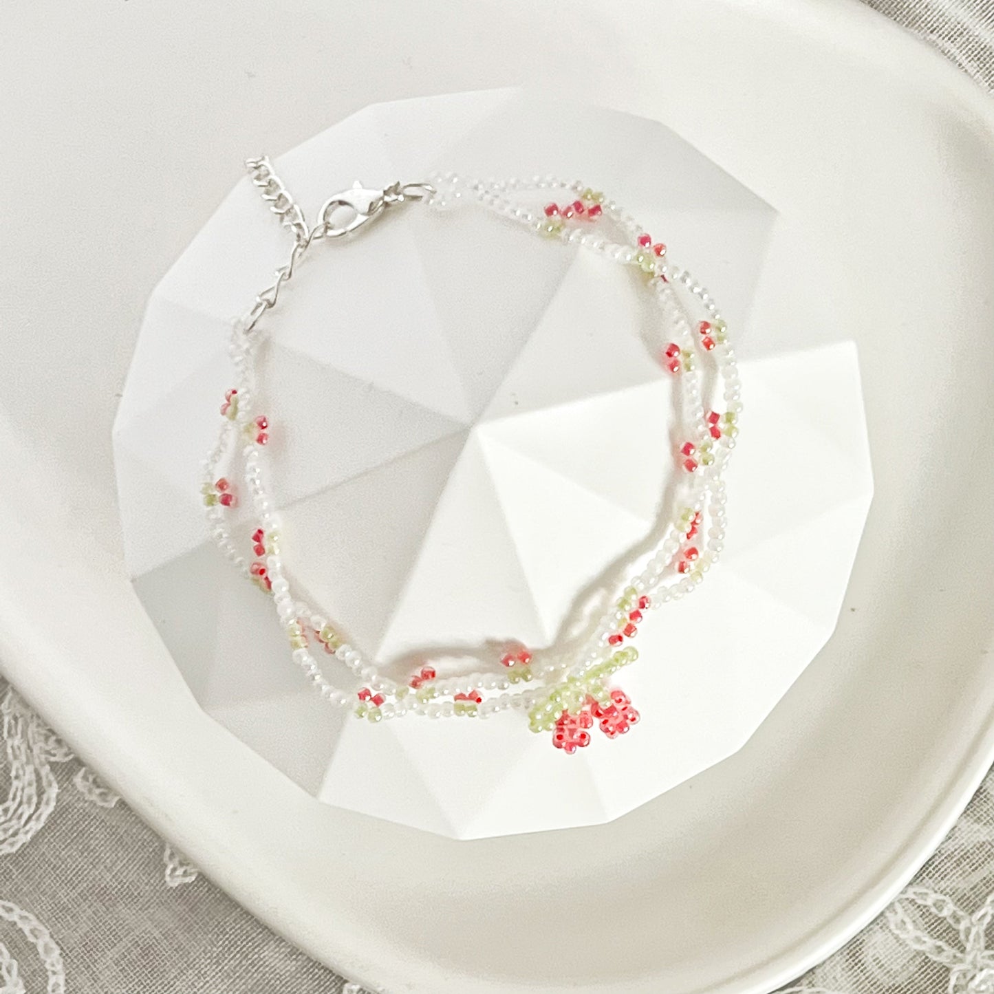 Mini Cherry Beaded Bracelet-Ninaouity
