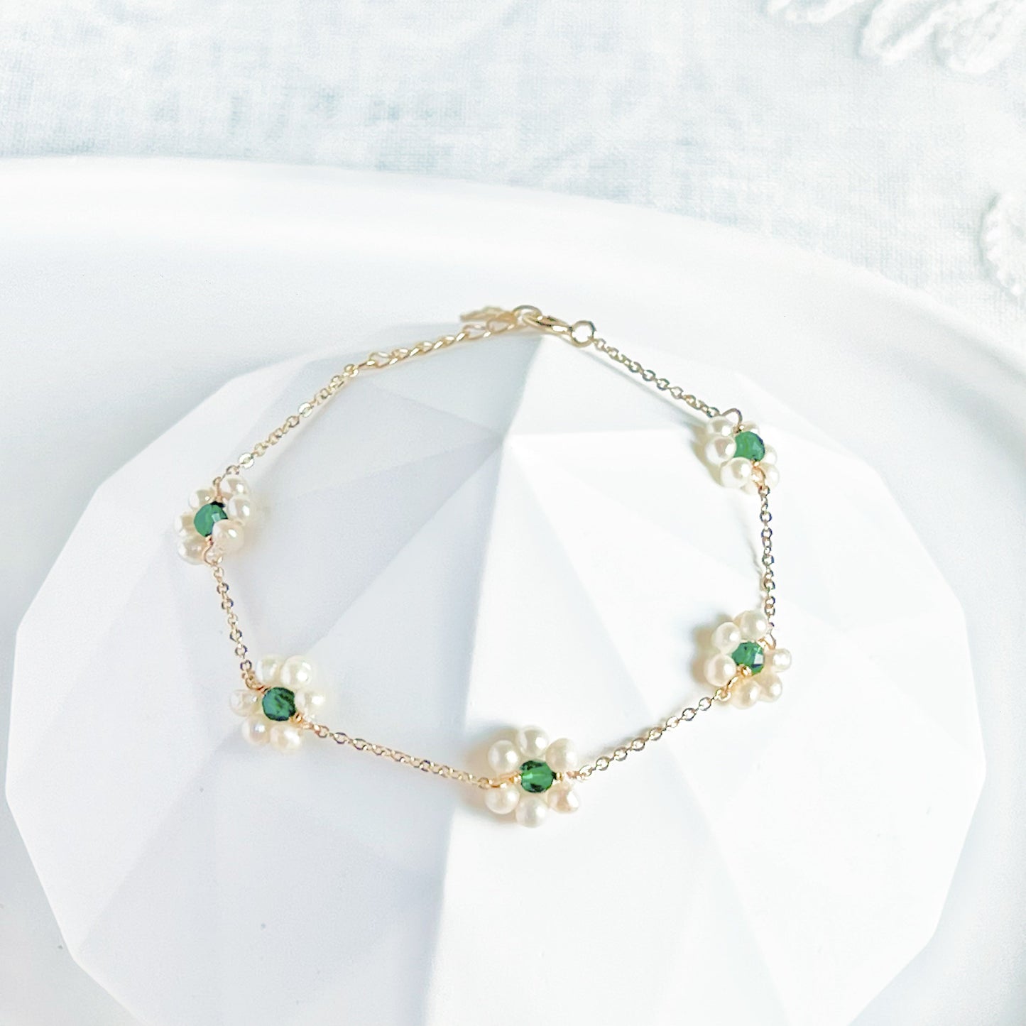 Mini Freshwater Flower Beaded Bracelet-Ninaouity