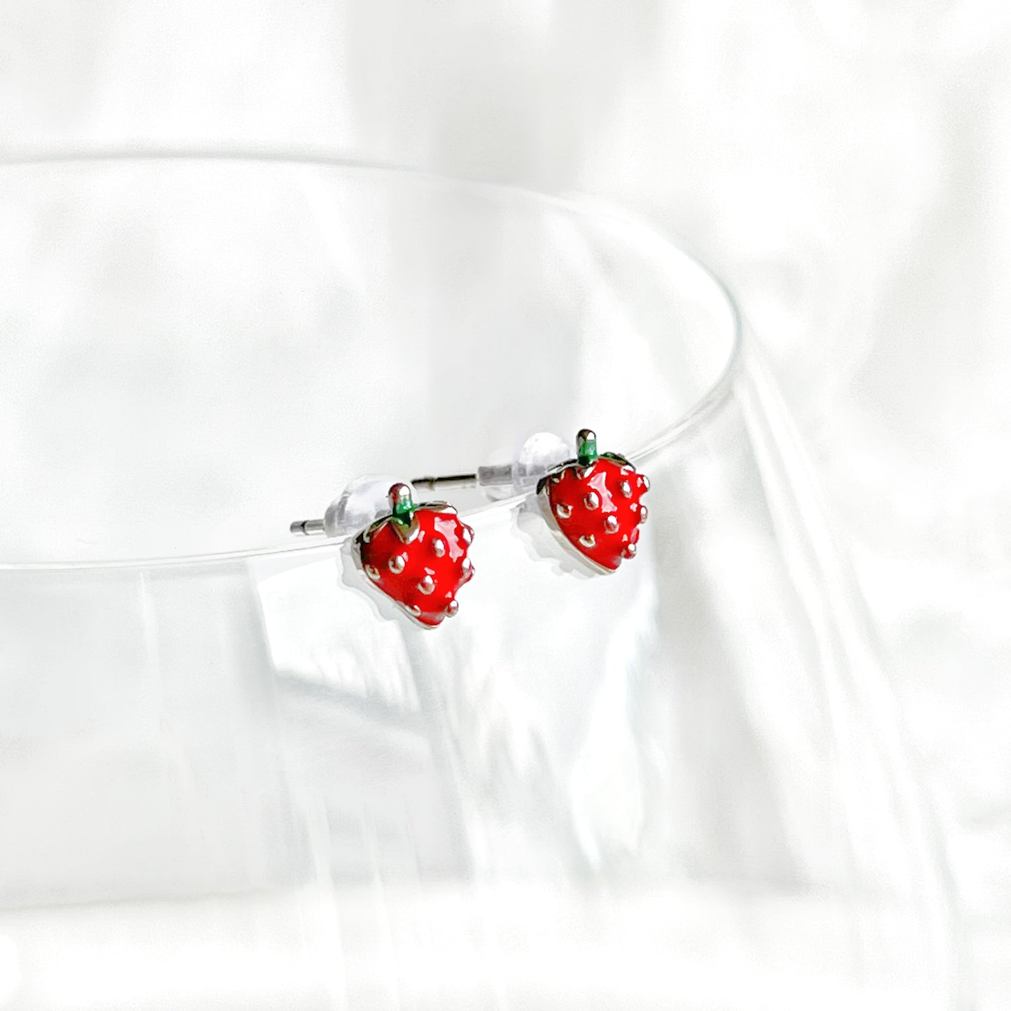 Mini Strawberry Stud Earrings-Ninaouity