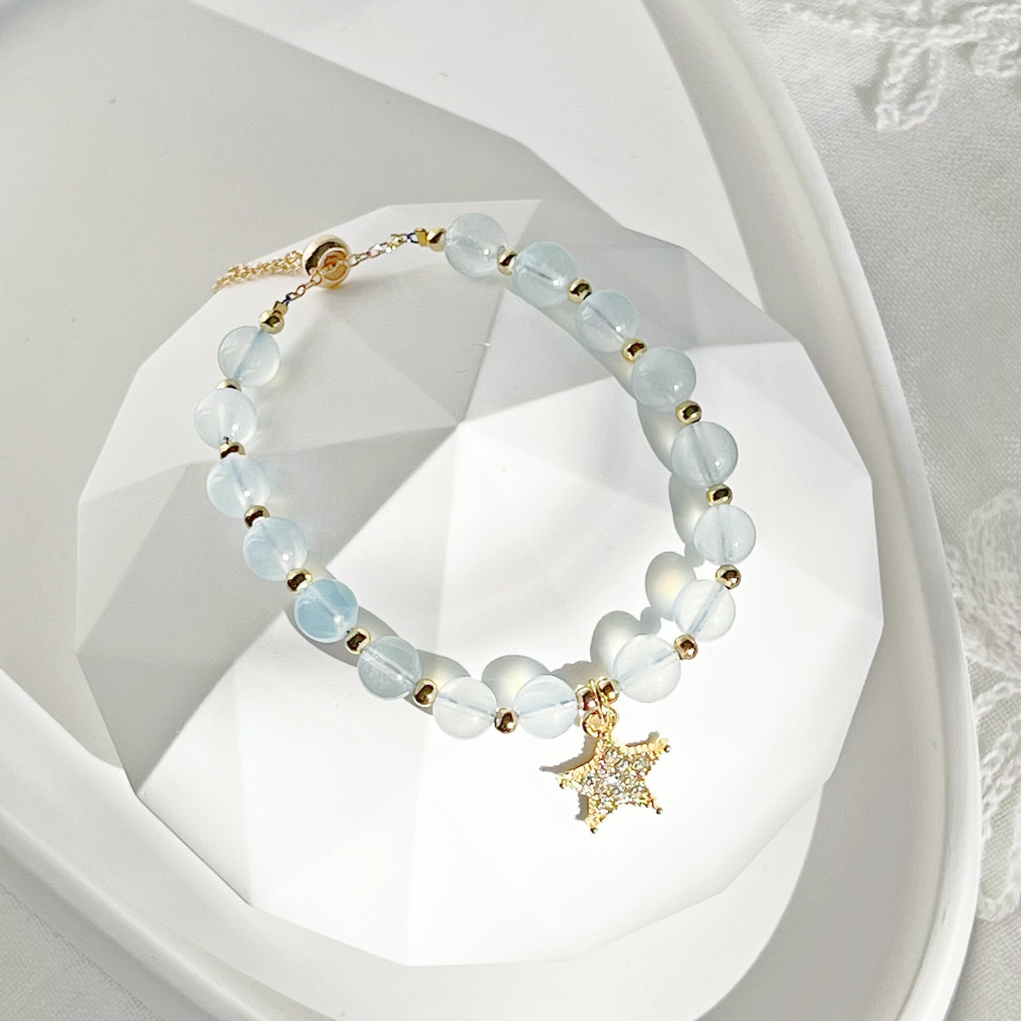 Natural Aquamarine Bracelets - March Birthstone-Ninaouity