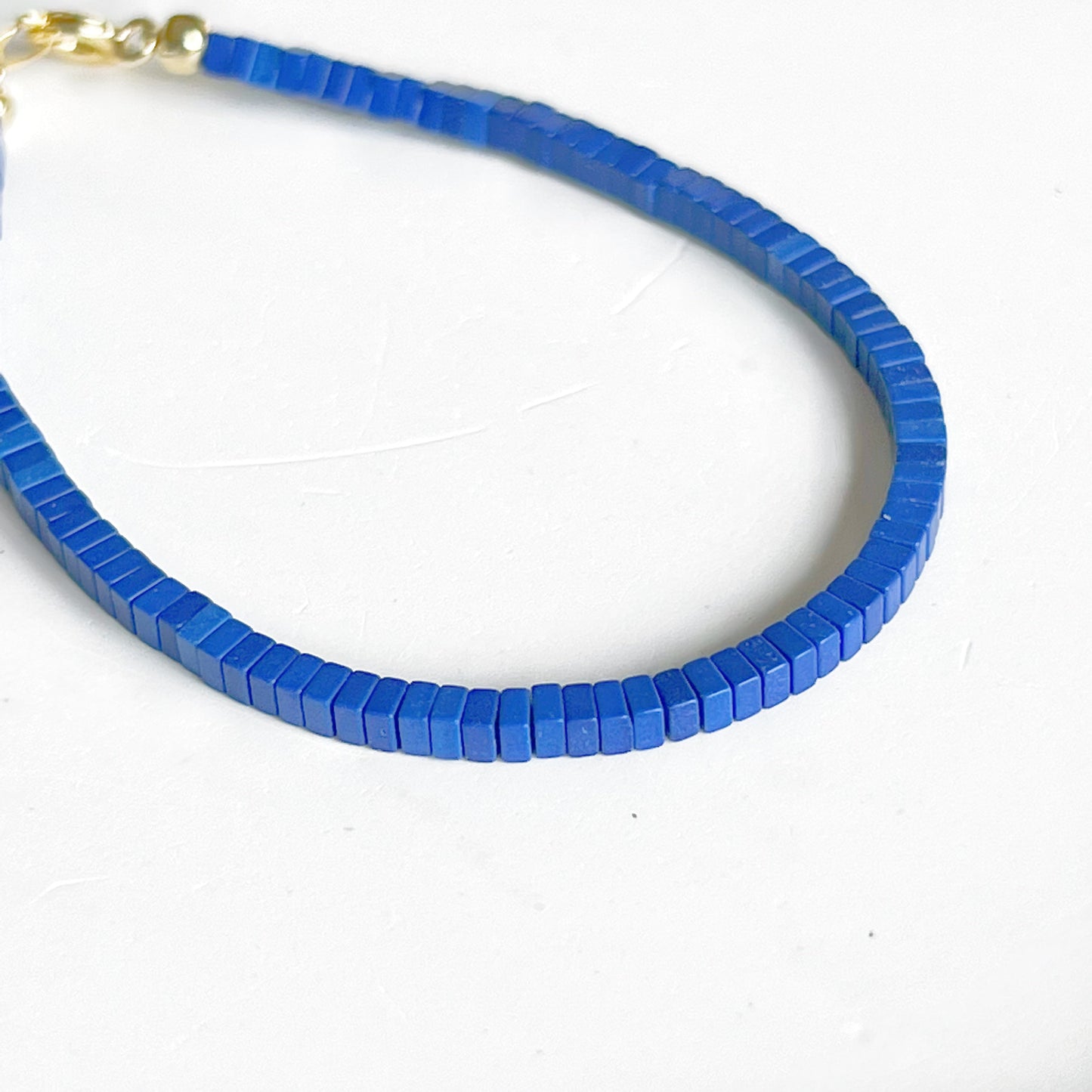 Natural Lapis lazuli Square Beaded Bracelet-Ninaouity
