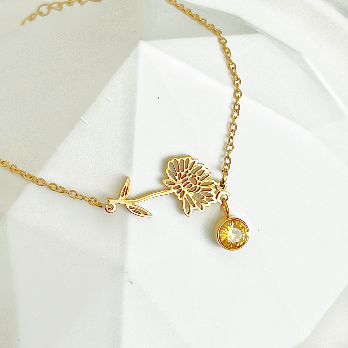 November Birth Flower Chrysanthemum Bracelet-Ninaouity