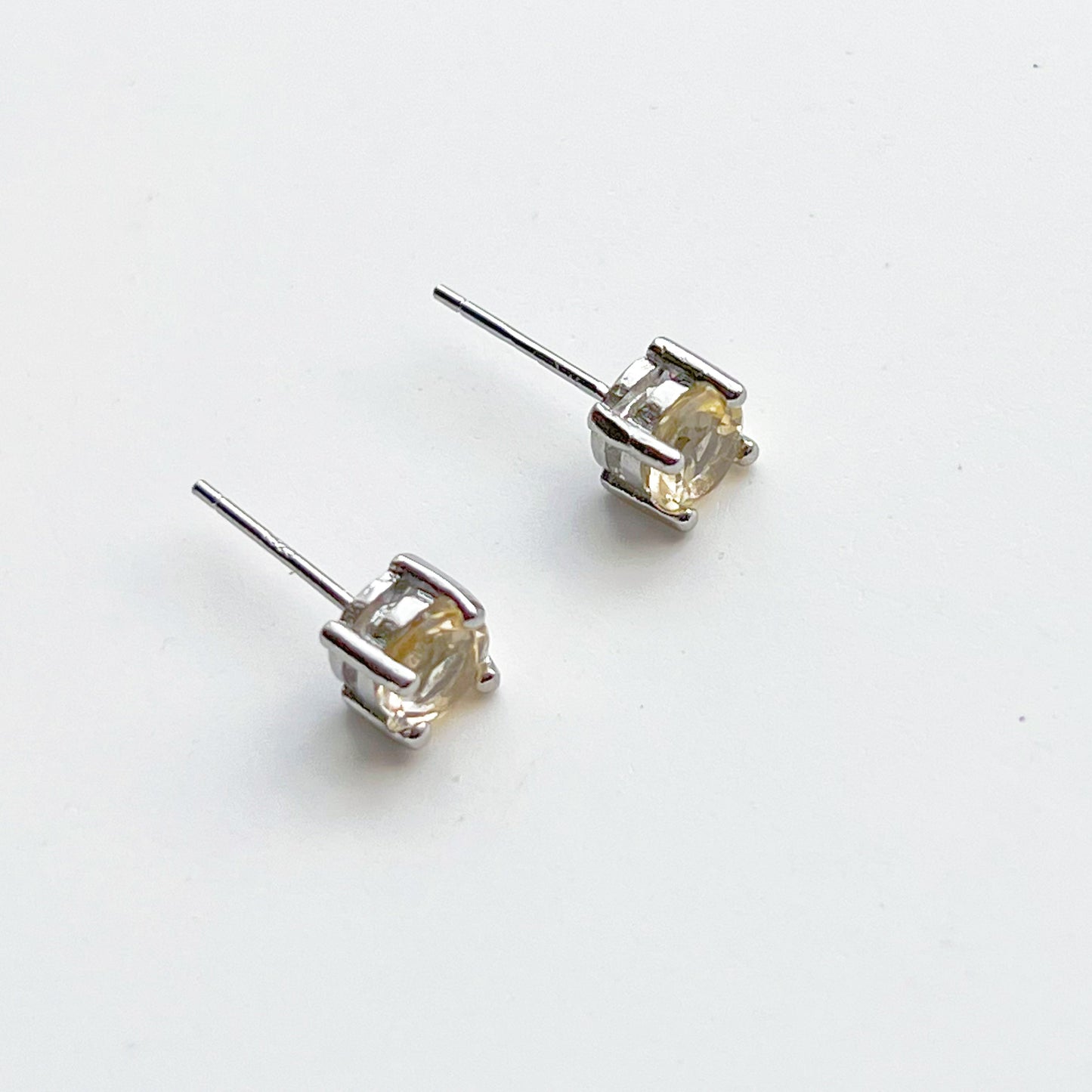 November Birthstone Citrine Stud Earrings-Ninaouity