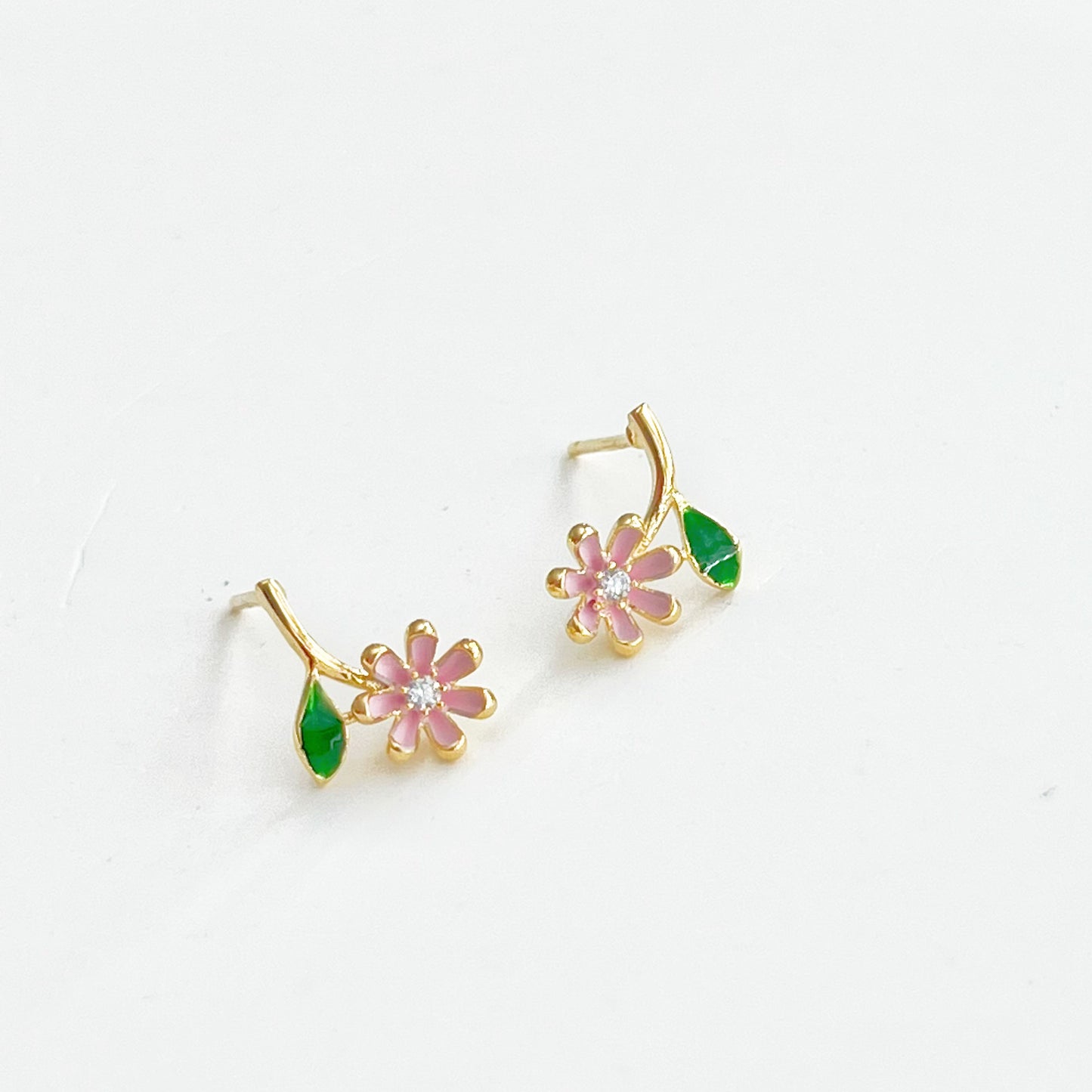 Pink Little Wildflower Earrings-Ninaouity