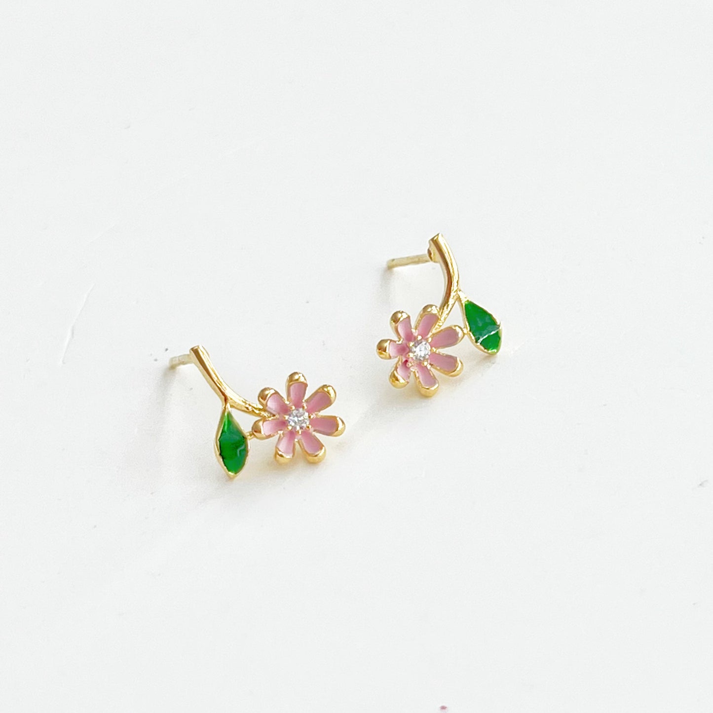 Pink Little Wildflower Earrings-Ninaouity