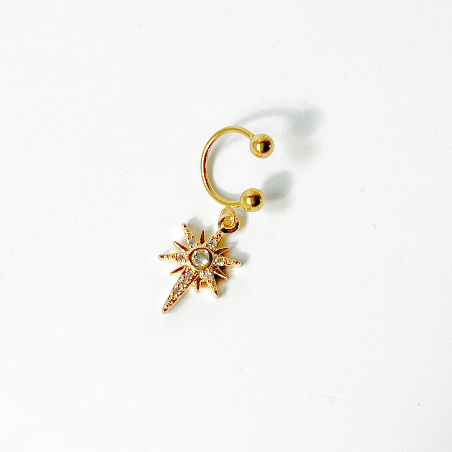 Pole Star Drop Ear Cuff - No Piercing Earring-Ninaouity