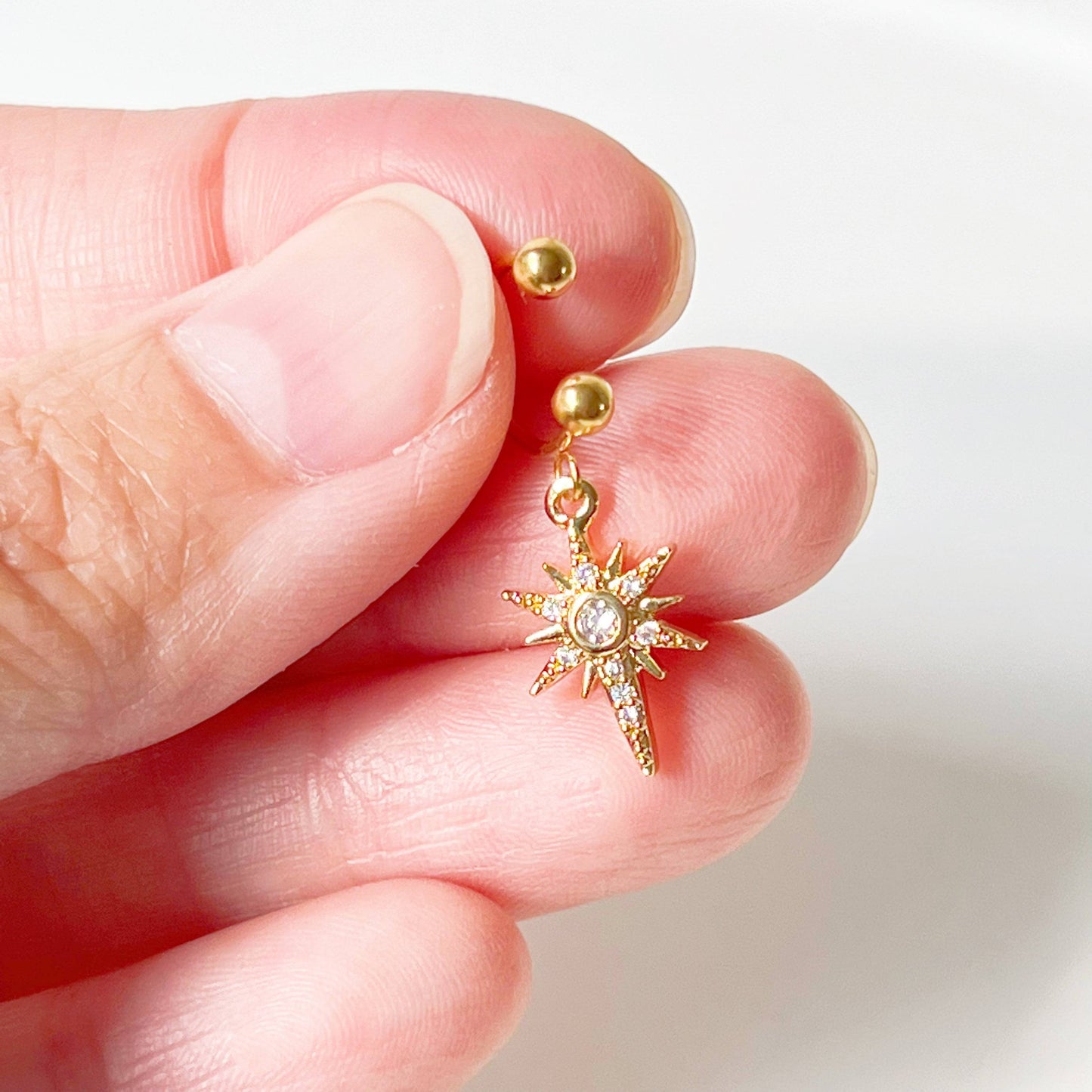 Pole Star Drop Ear Cuff - No Piercing Earring-Ninaouity
