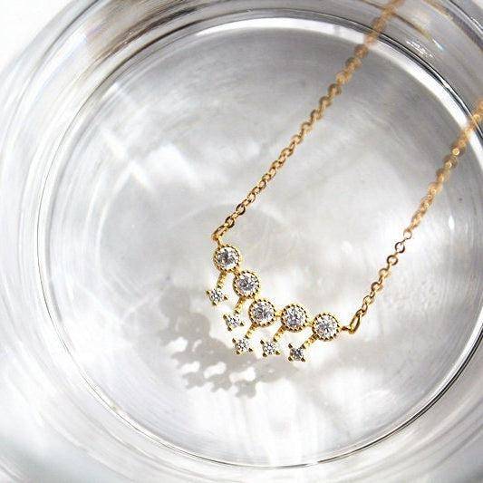 Shooting Stars Necklace - Make-a-wish Gold Chain Necklace-Ninaouity