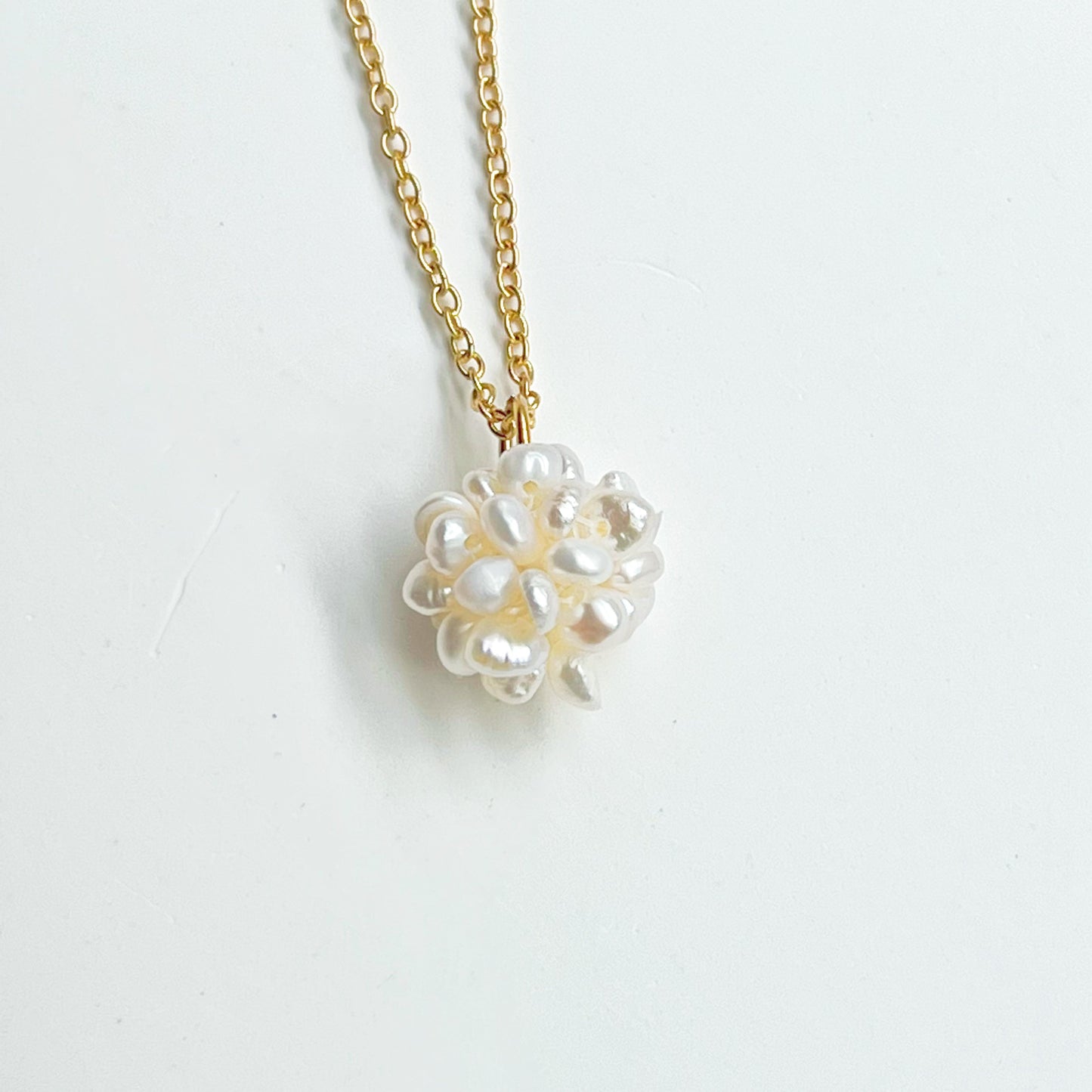 Small Freshwater Pearl Globe Necklace-Ninaouity