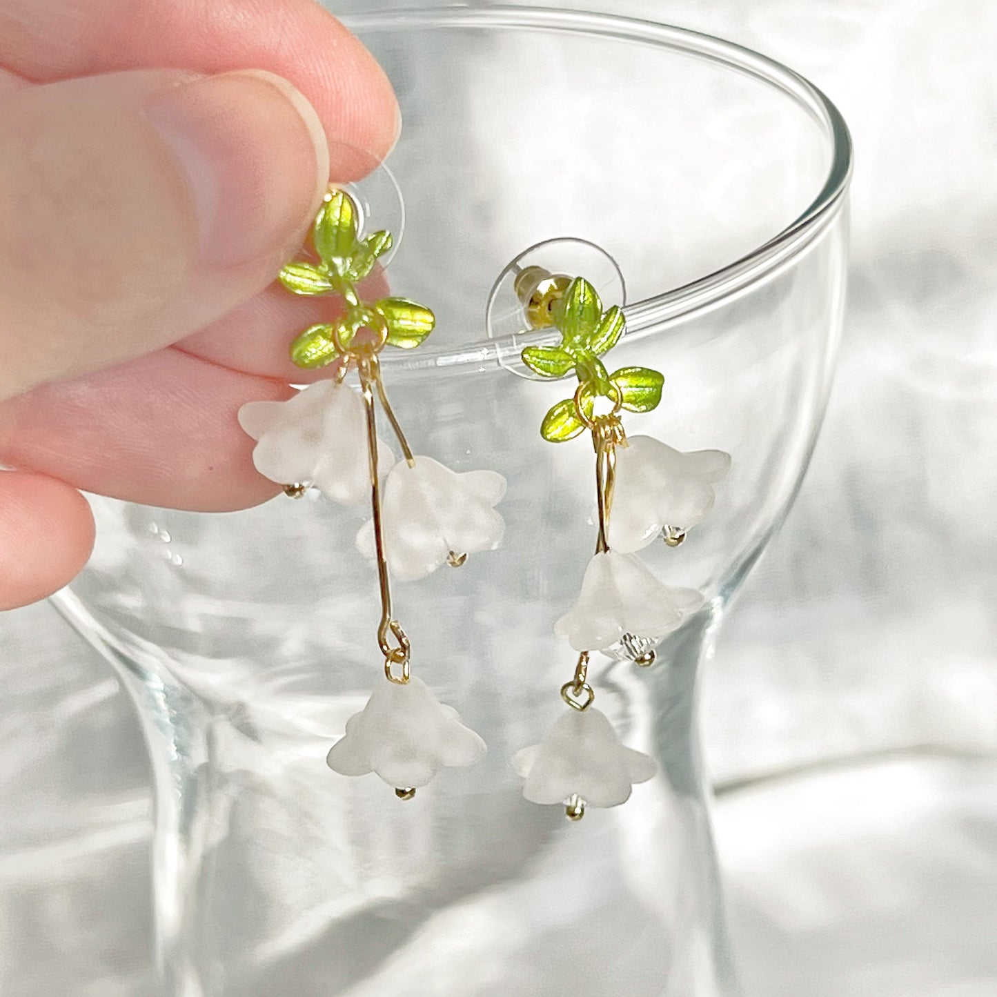Snowdrop Flower Earrings-Ninaouity