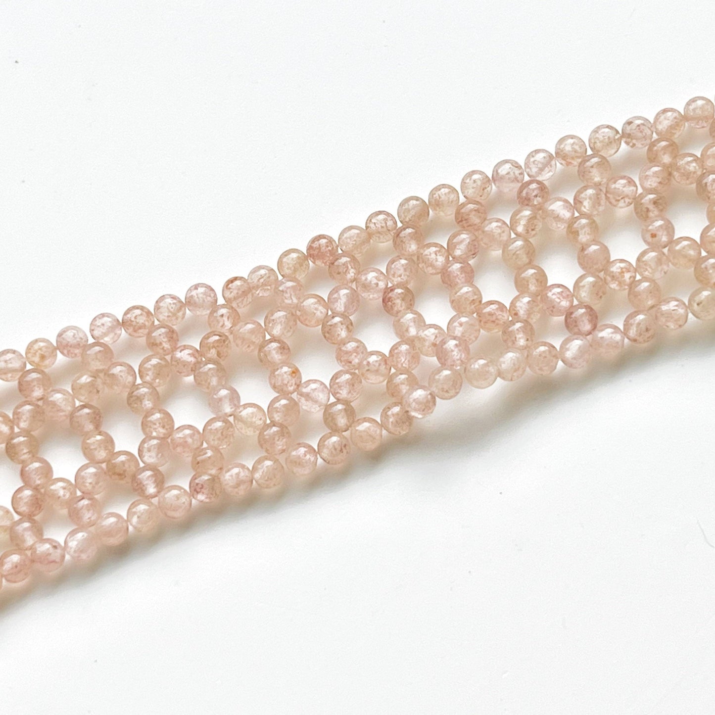 Strawberry Quartz Beads Cuff Bracelet-Ninaouity