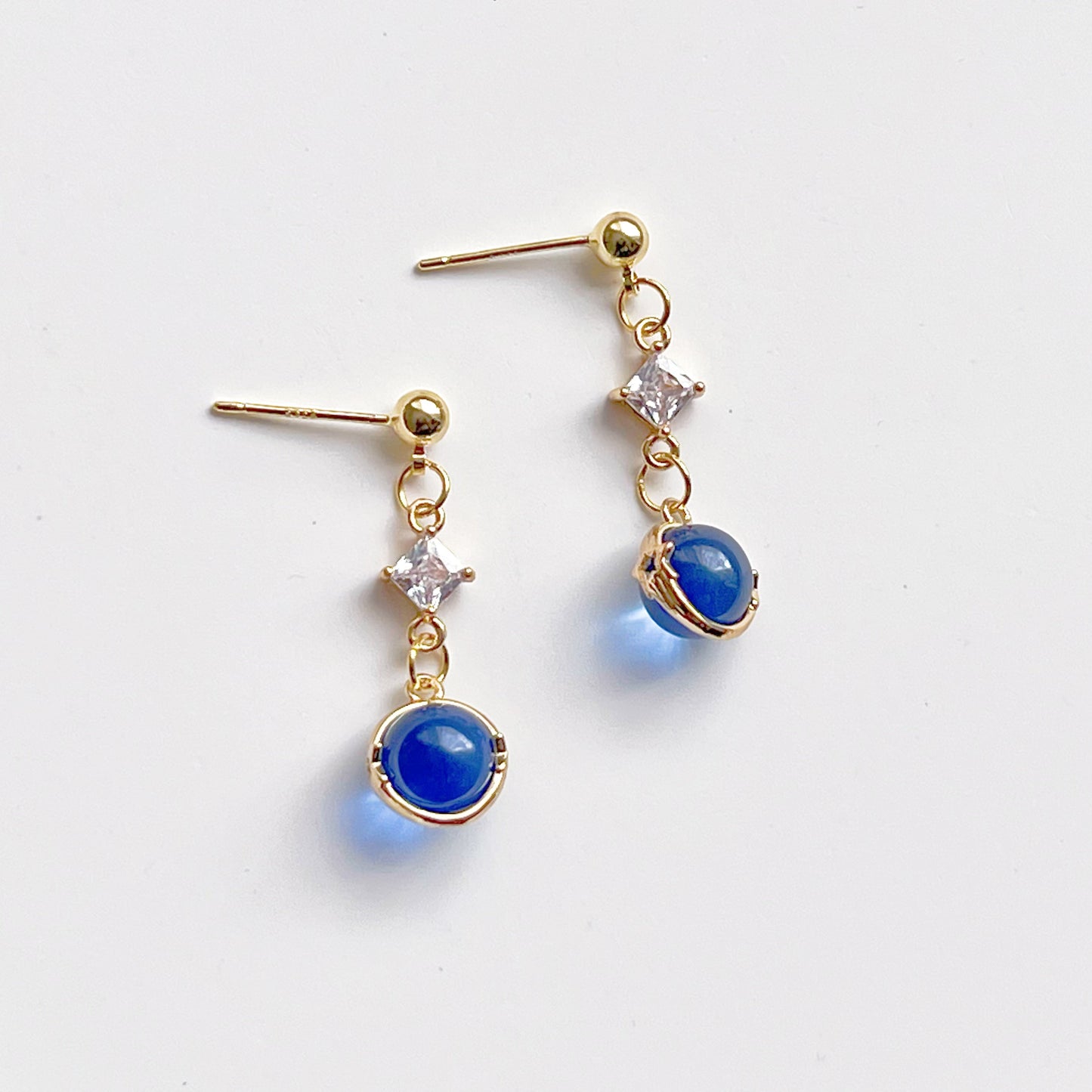The Blue Planet Neptune Drop Earrings-Ninaouity