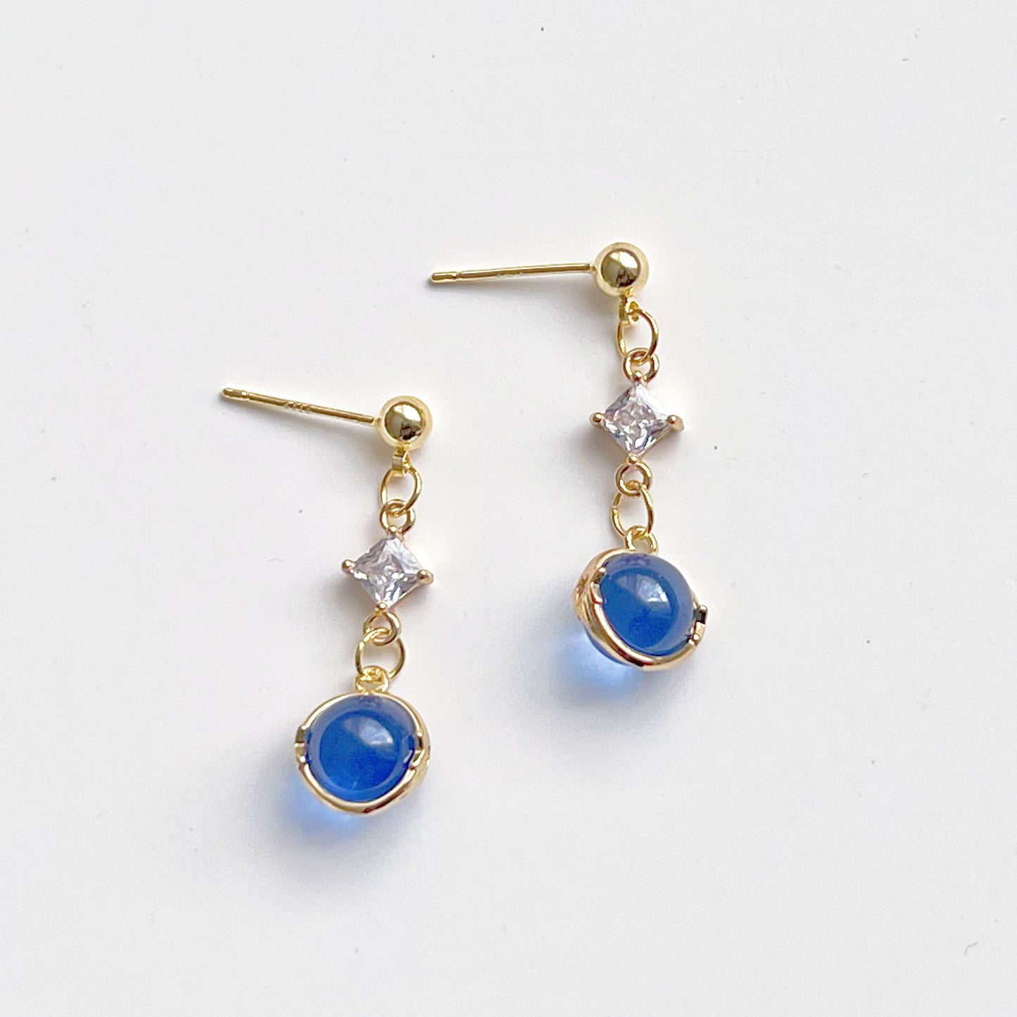 The Blue Planet Neptune Drop Earrings-Ninaouity