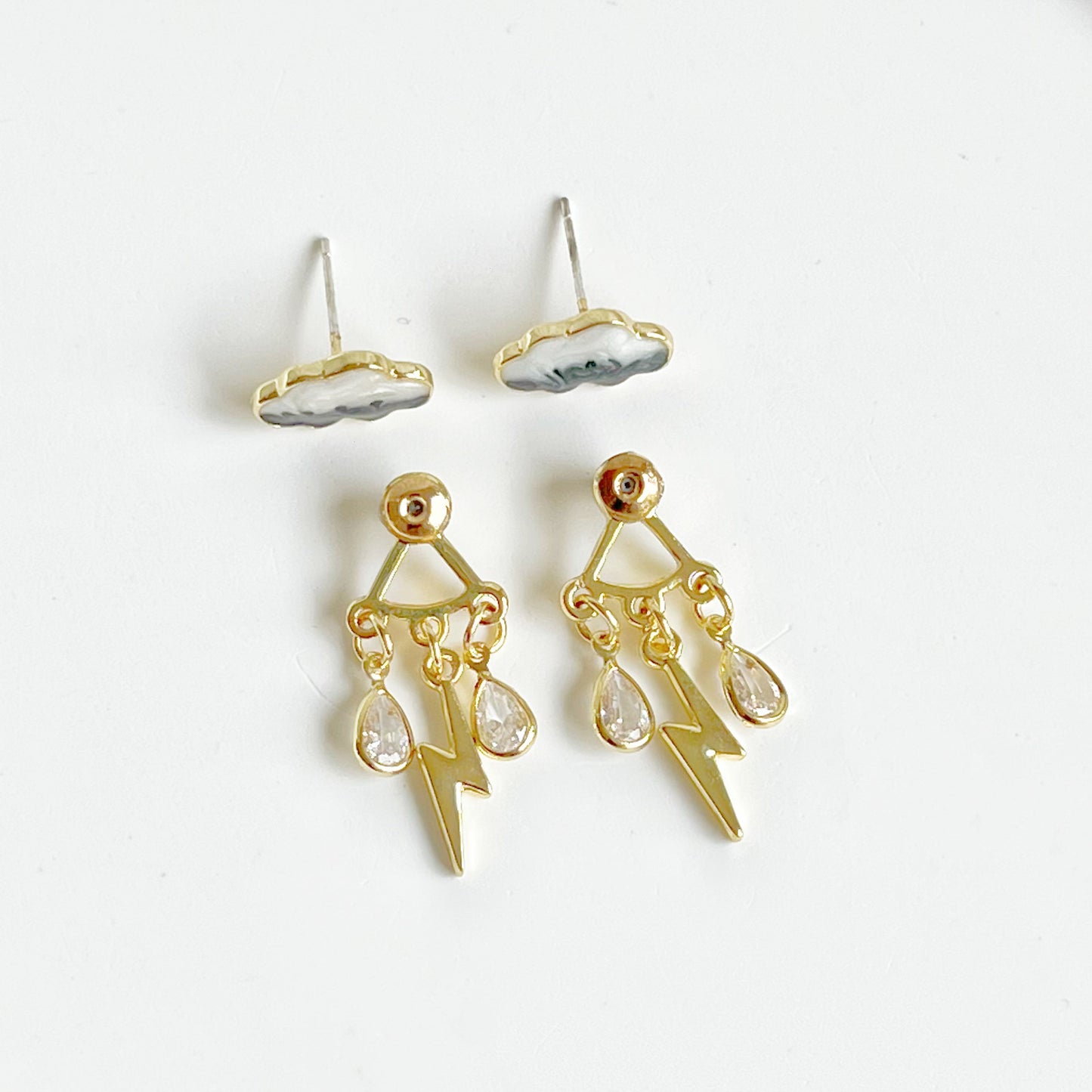 Thunderstorm Rain Cloud Earrings-Ninaouity
