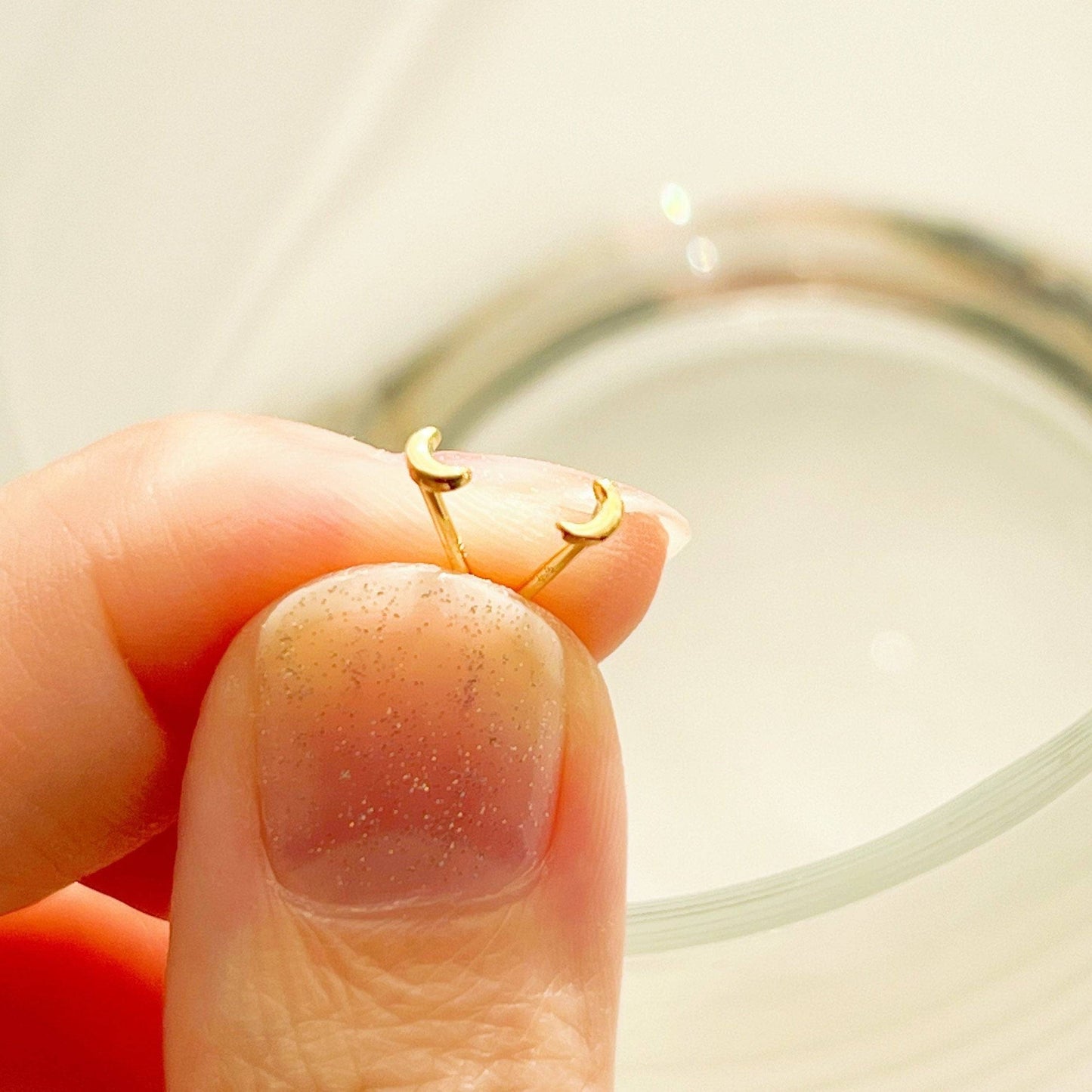 Tiny and Mini New Moon Earrings-Ninaouity