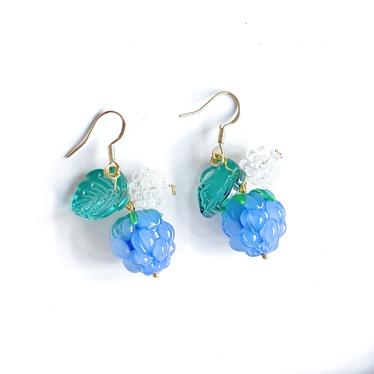 Wild Blue Berry Drop Earrings-Ninaouity