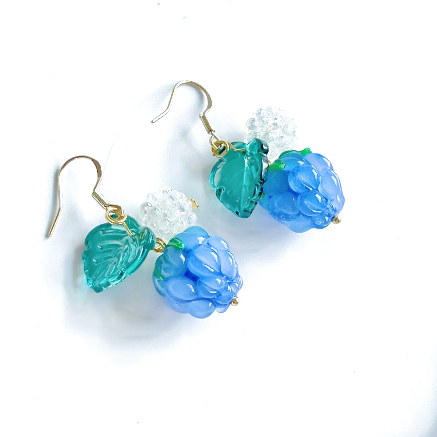 Wild Blue Berry Drop Earrings-Ninaouity