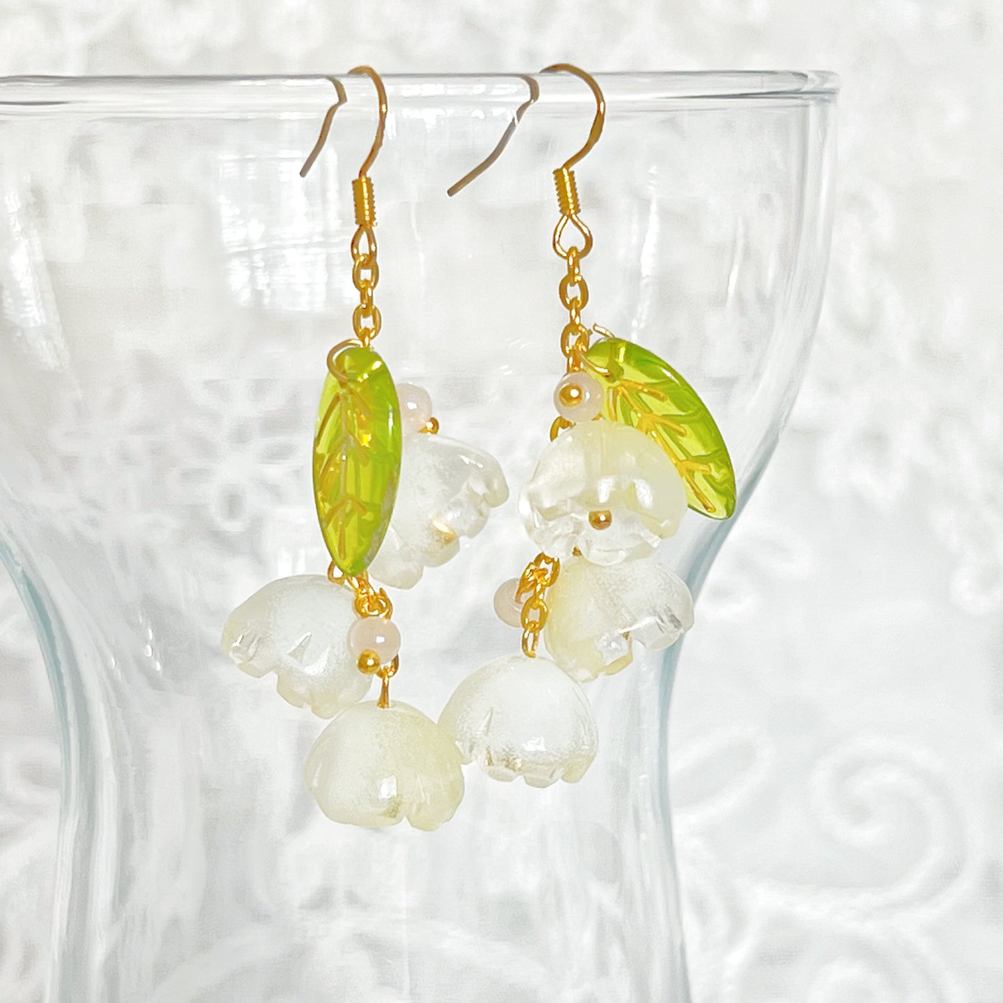 Yellow Bell Shaped Flower Drop Earrings-Ninaouity