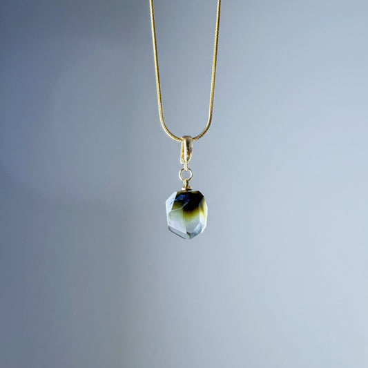 Quartzberry - Natural Green Rutile Quartz Crystal Necklace - One-of-a-kind