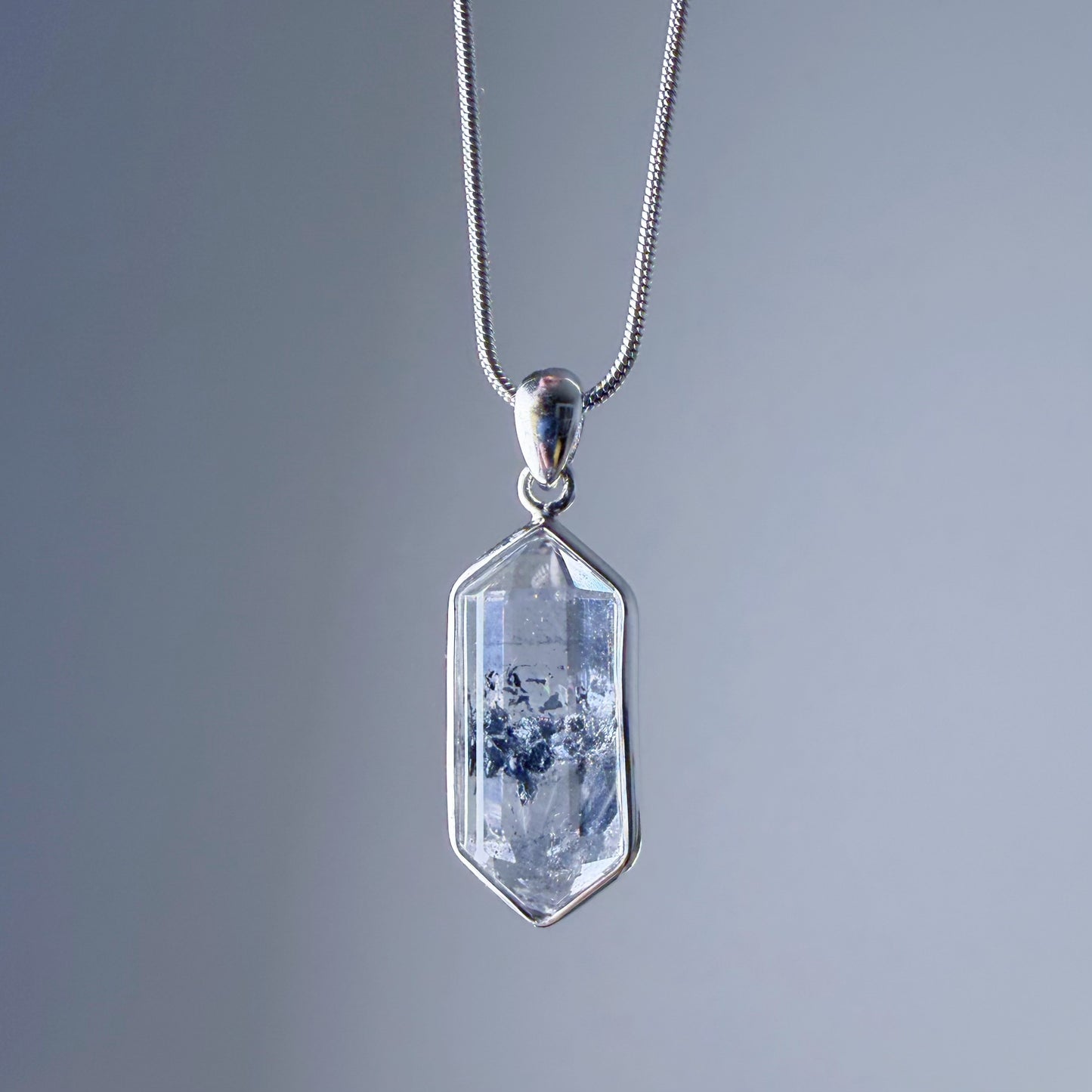 Quartzberry - Natural Herkimer Diamond Quartz Crystal Necklace - One-of-a-kind