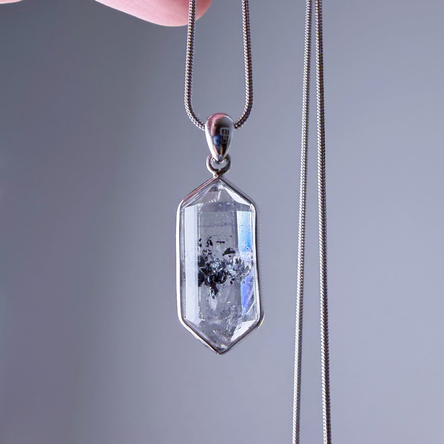 Quartzberry - Natural Herkimer Diamond Quartz Crystal Necklace - One-of-a-kind