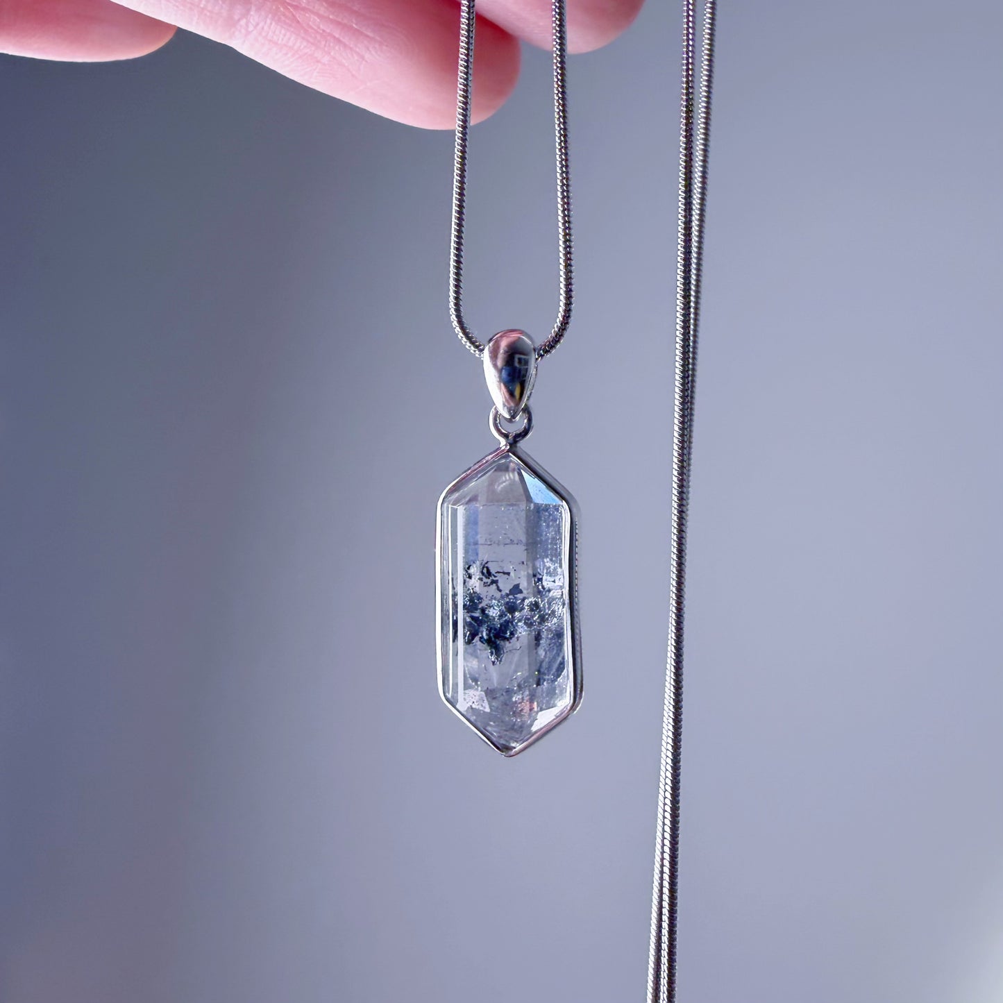 Quartzberry - Natural Herkimer Diamond Quartz Crystal Necklace - One-of-a-kind