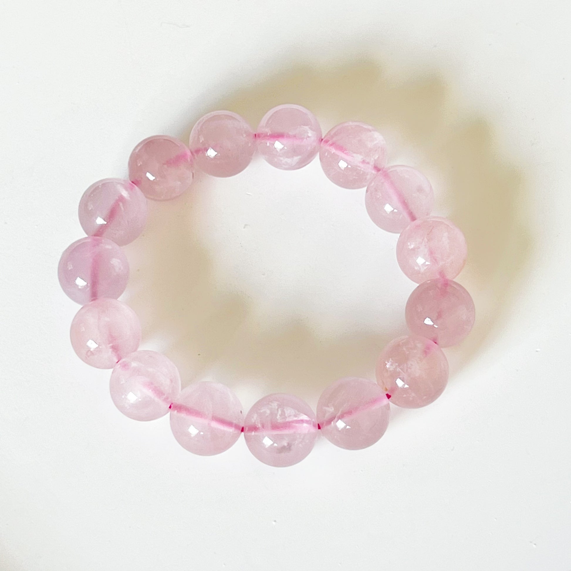Heart Chakra Natural Mozambique Rose Quartz Crystal Bracelet-Ninaouity