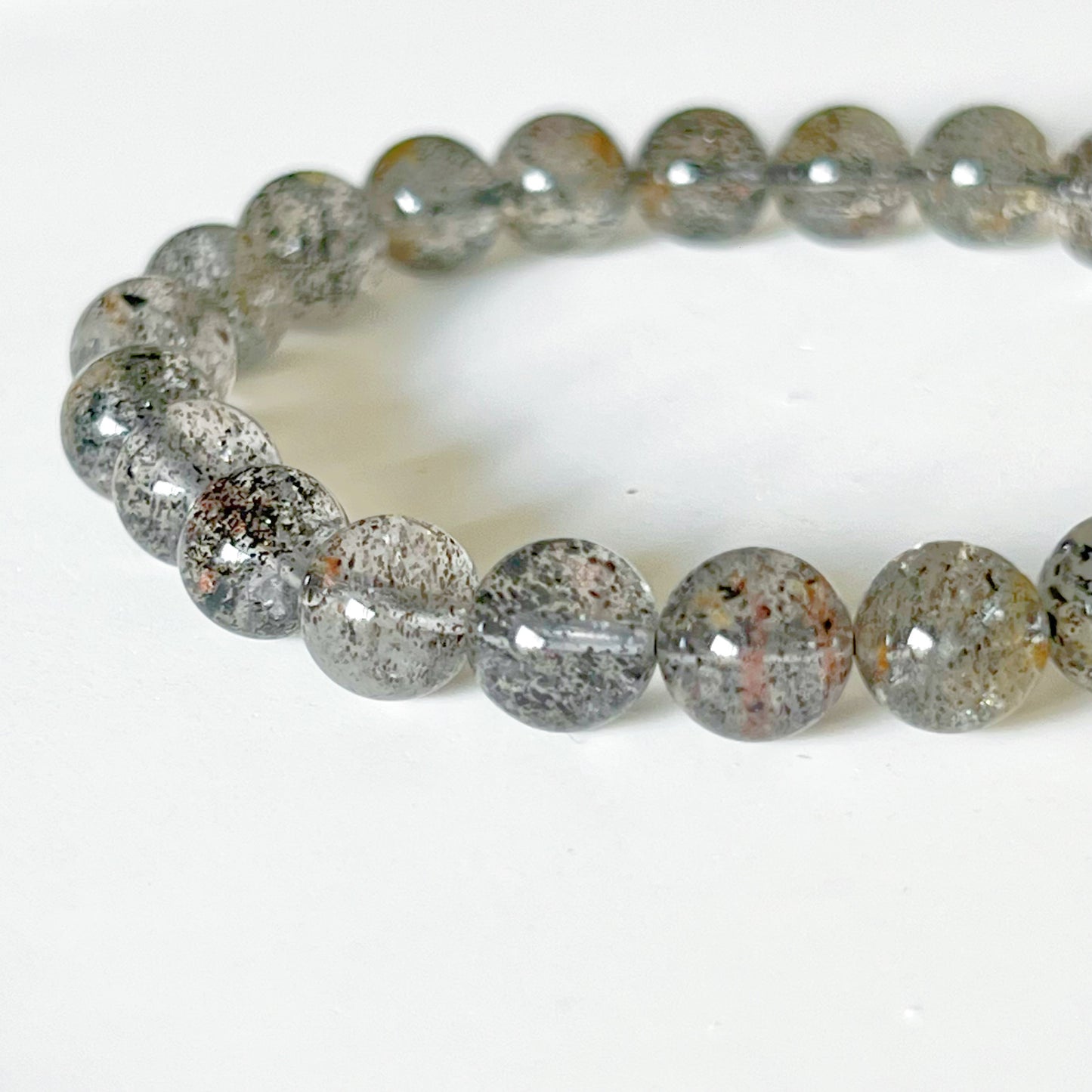 Crown Chakra Natural Black Strawberry Quartz Crystal Bracelet-Ninaouity