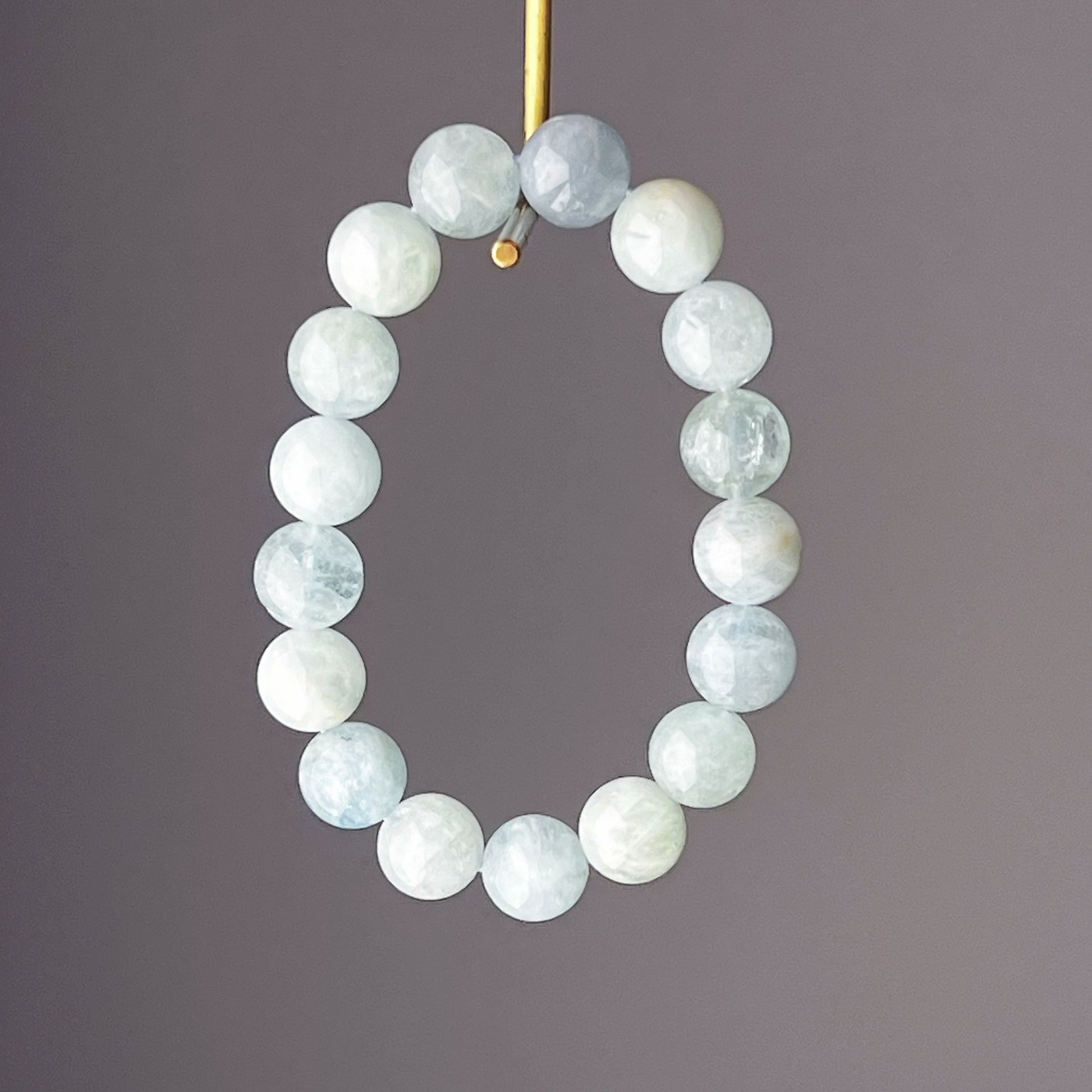 Throat Chakra Natural Green Tone Aquamarine Crystal Bracelet-Ninaouity