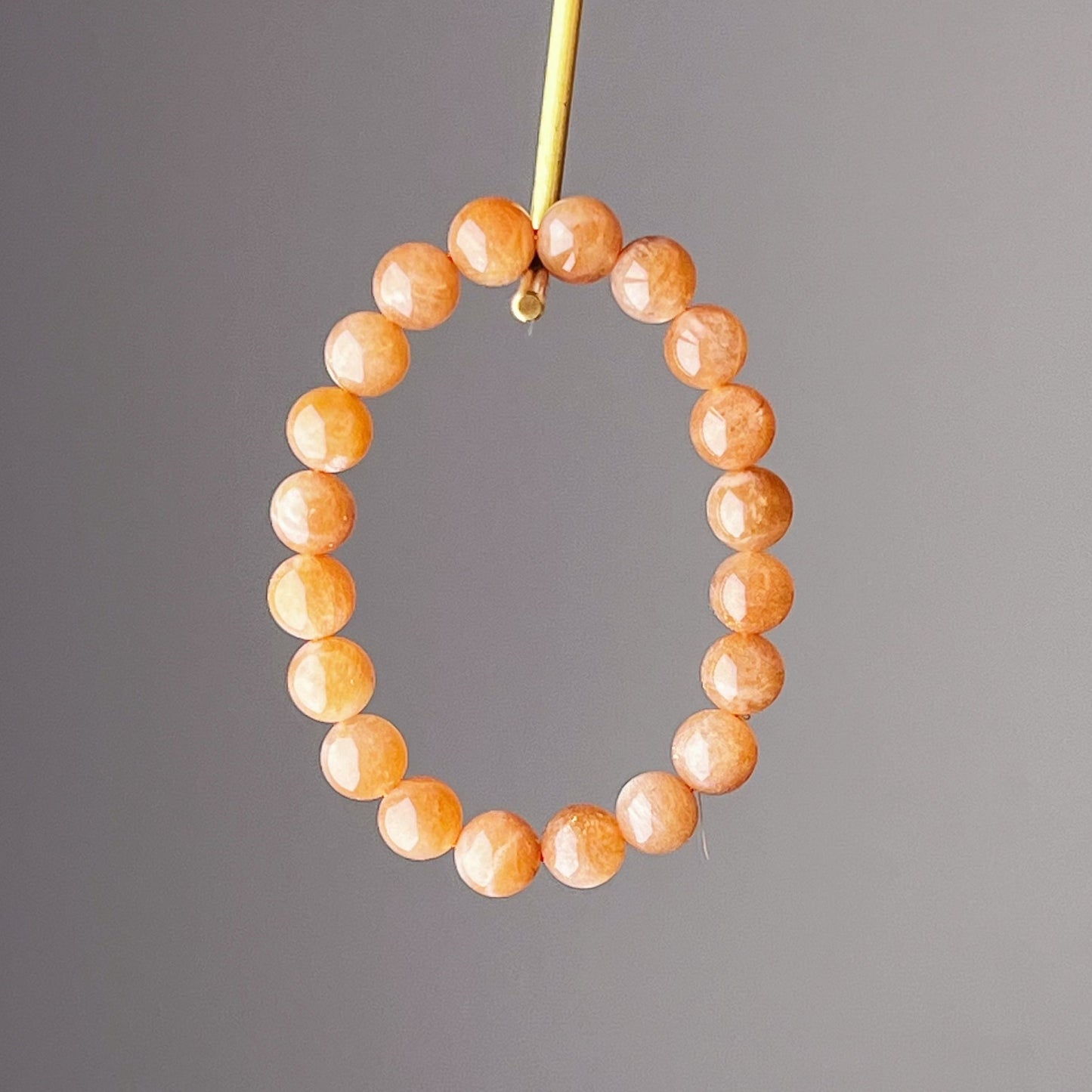 Crown Chakra Peach Moonstone Crystal Bracelet-Ninaouity