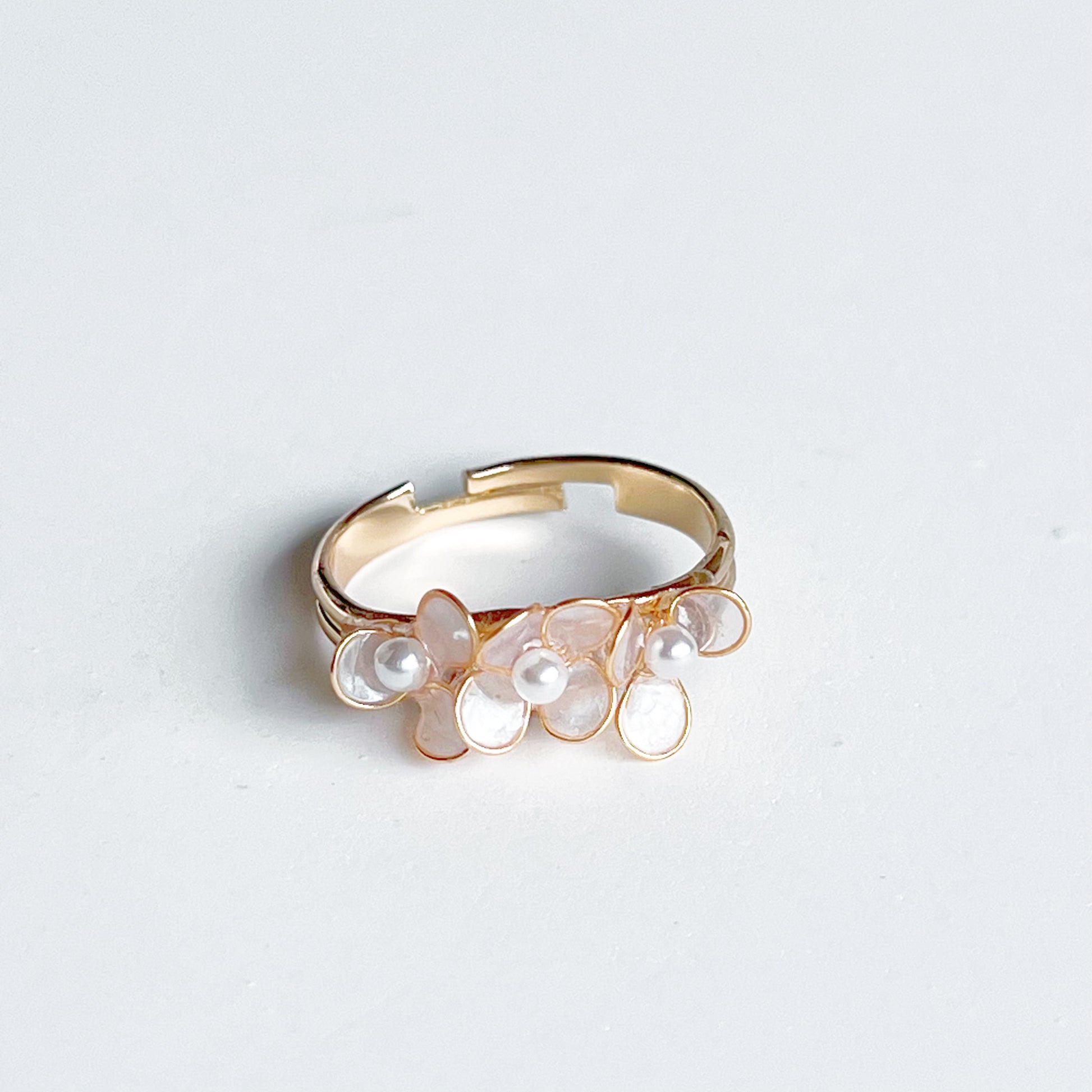 Handmade Little White Flower Dutch Jasmine Ring-Ninaouity