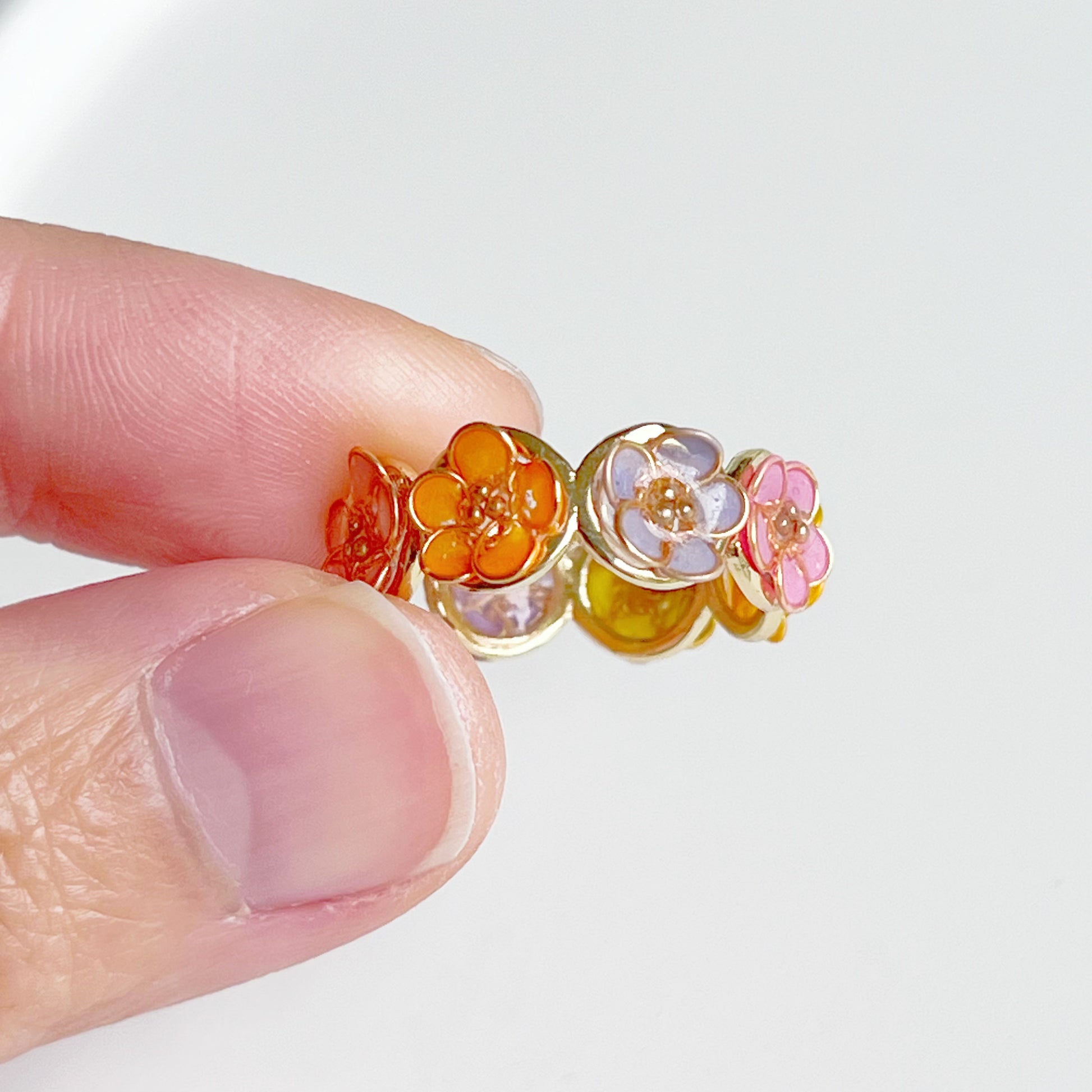 Handmade Rainbow Flower Ring-Ninaouity