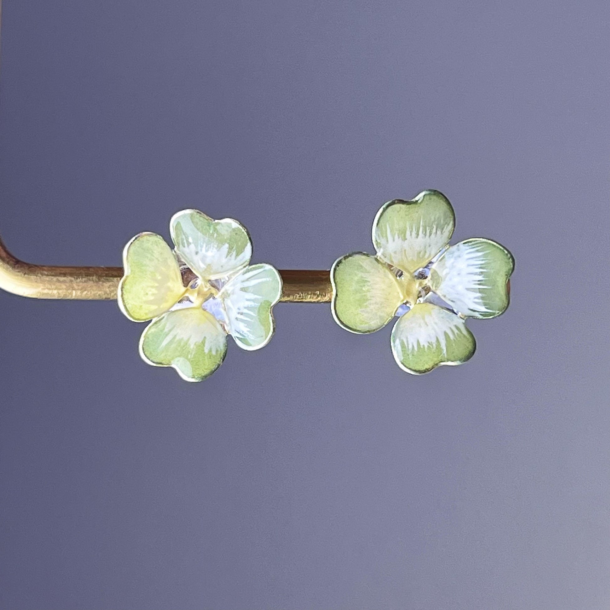 Handmade Four-leaf Clover Shamrock Earrings-Ninaouity