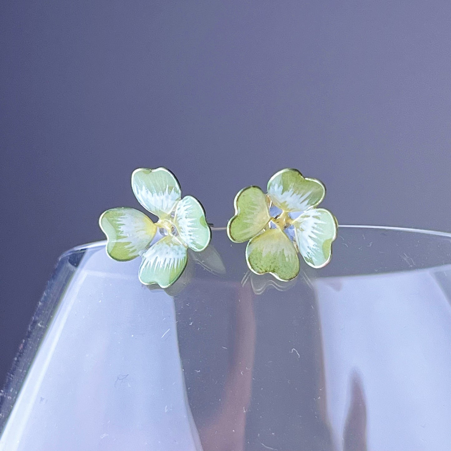 Handmade Four-leaf Clover Shamrock Earrings-Ninaouity