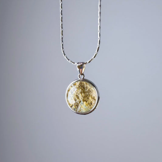 Quartzberry - Natural Yellow Phantom Quartz Crystal Necklace - One-of-a-kind
