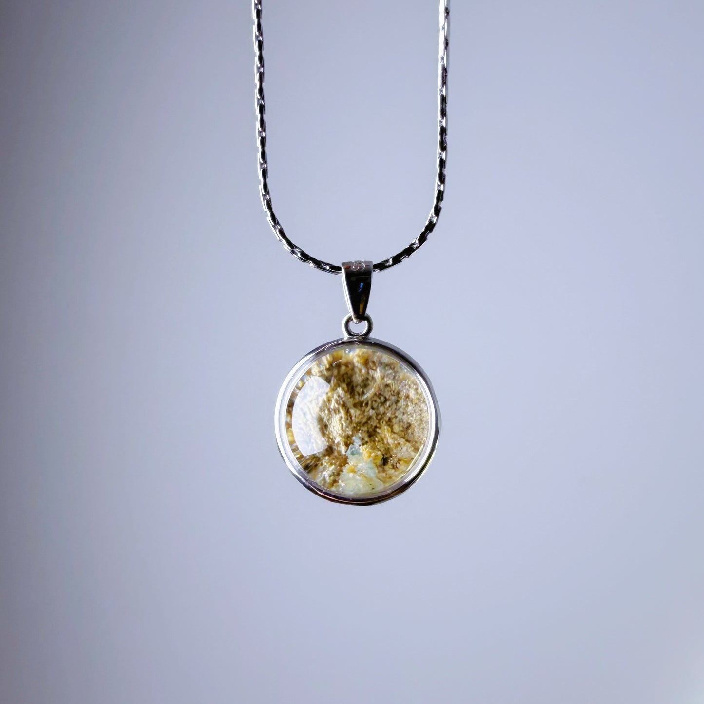 Quartzberry - Natural Yellow Phantom Quartz Crystal Necklace - One-of-a-kind