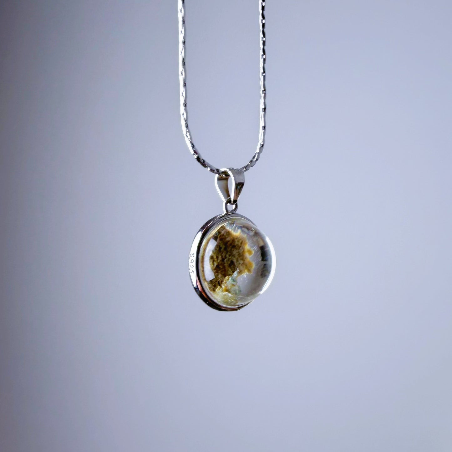 Quartzberry - Natural Yellow Phantom Quartz Crystal Necklace - One-of-a-kind