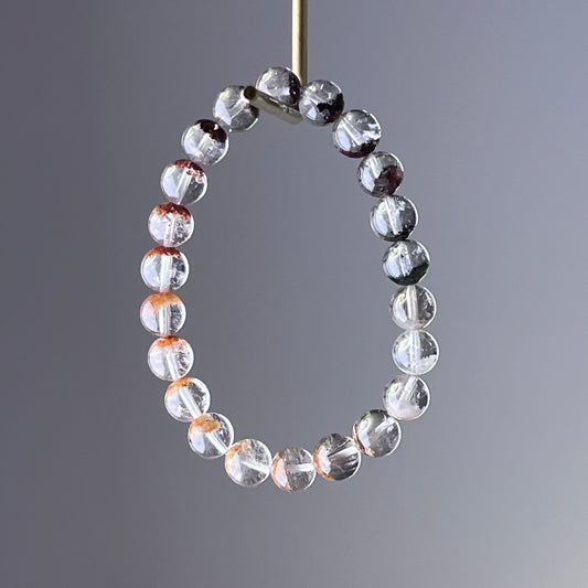 Crown Chakra Natural Four Seasons Phantom Quartz Crystal Bracelet-Ninaouity