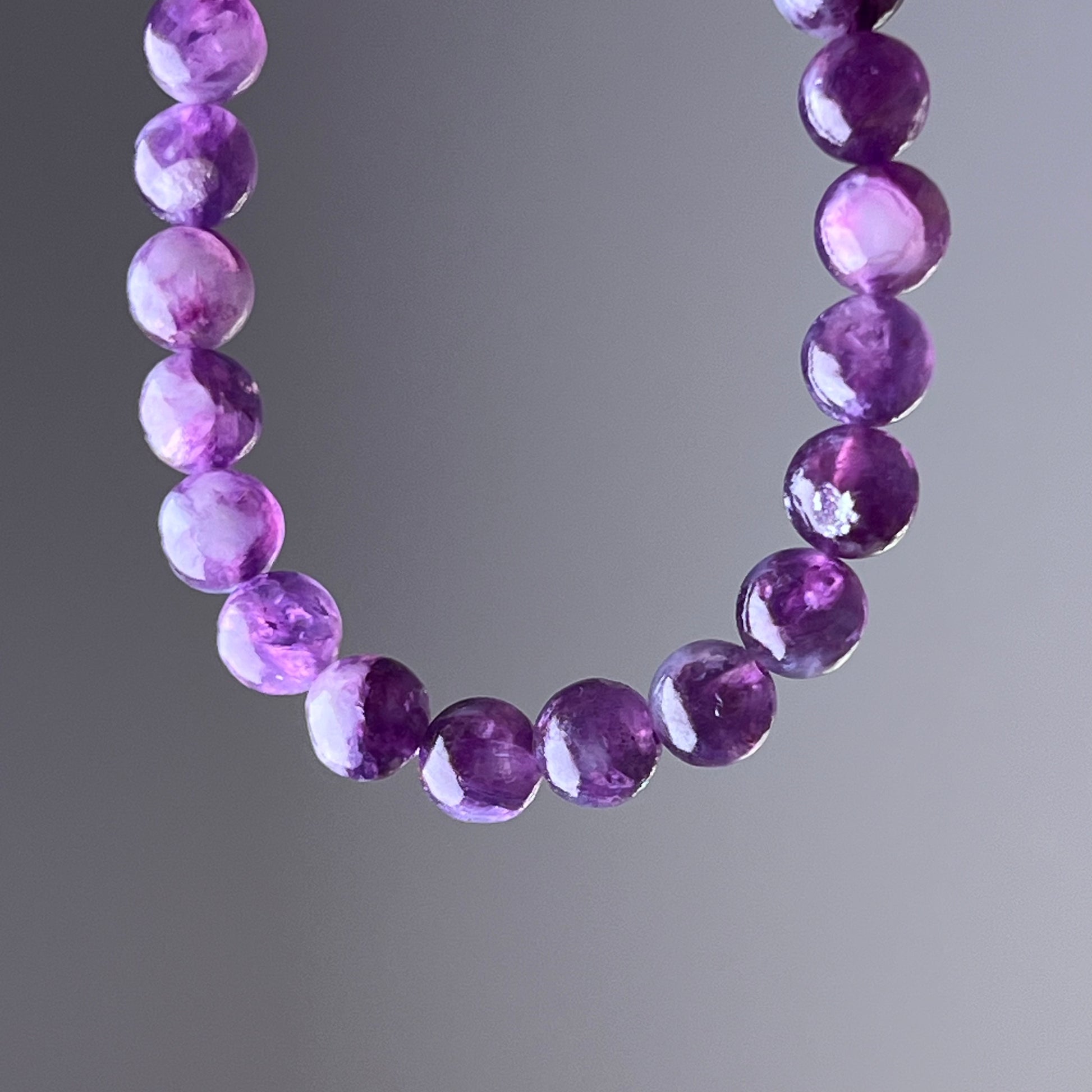Heart Chakra Purple Lepidolite Crystal Bracelet-Ninaouity