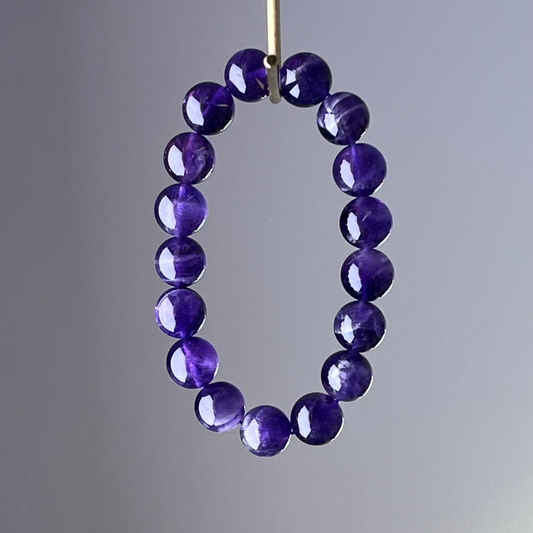 Crown Chakra Natural Uruguay Amethyst Crystal Bracelet-Ninaouity