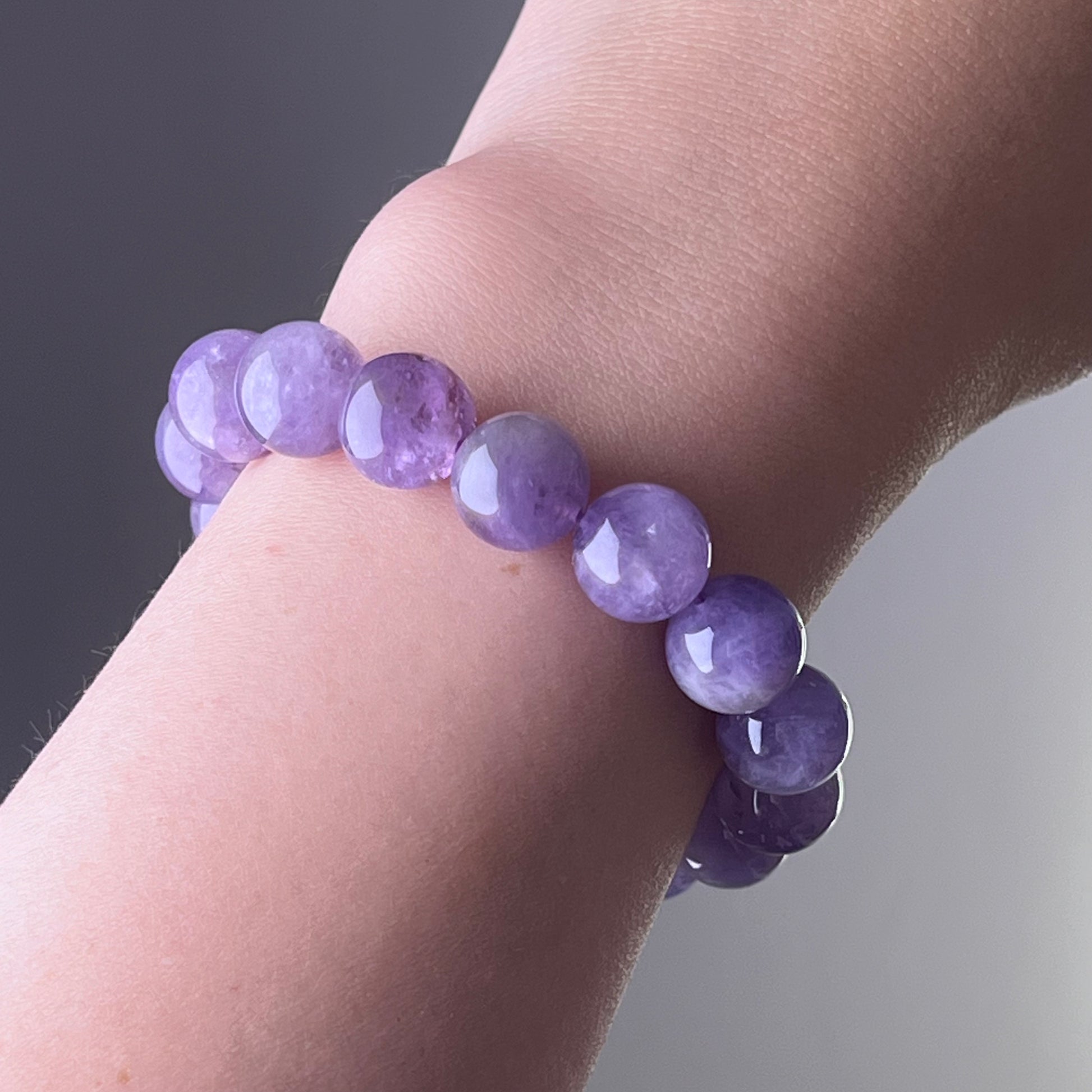 Crown Chakra Natural Lavender Amethyst Crystal Beads Bracelet-Ninaouity