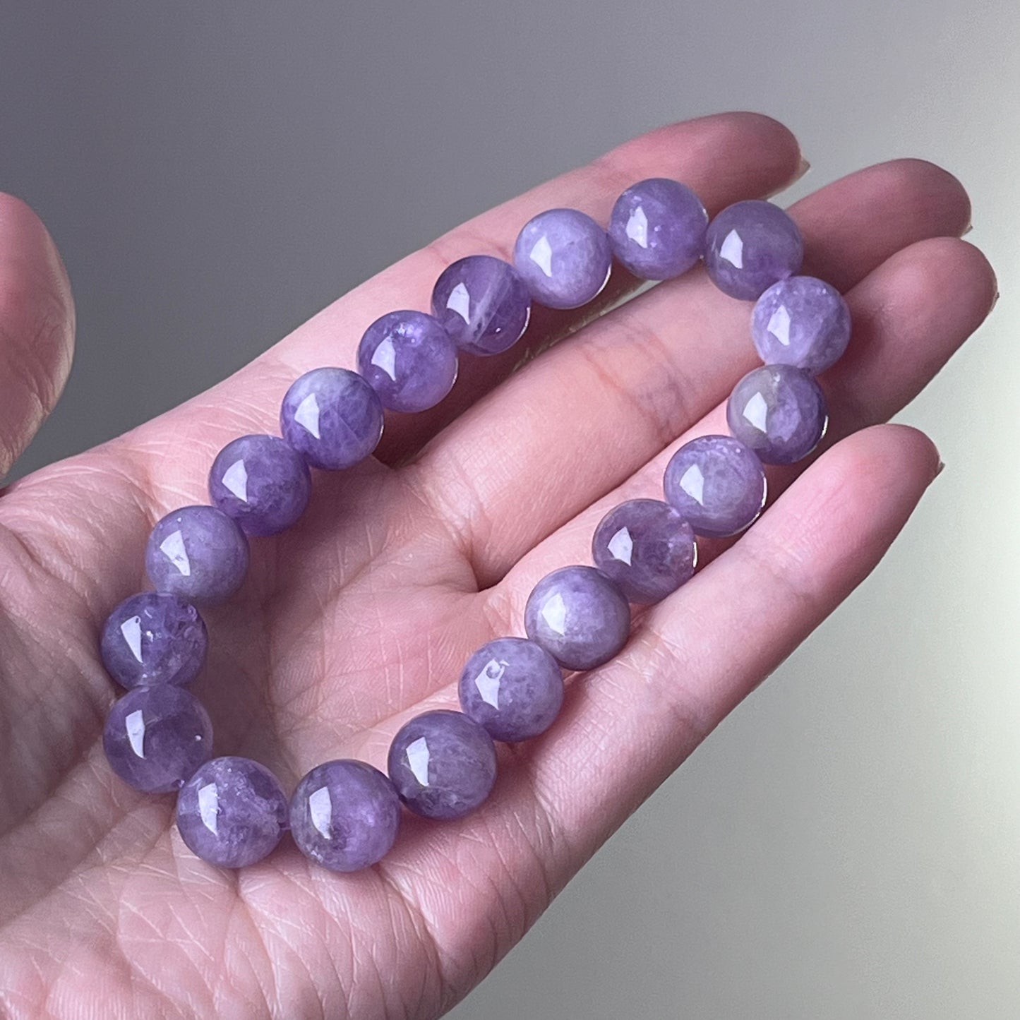 Crown Chakra Natural Lavender Amethyst Crystal Beads Bracelet-Ninaouity