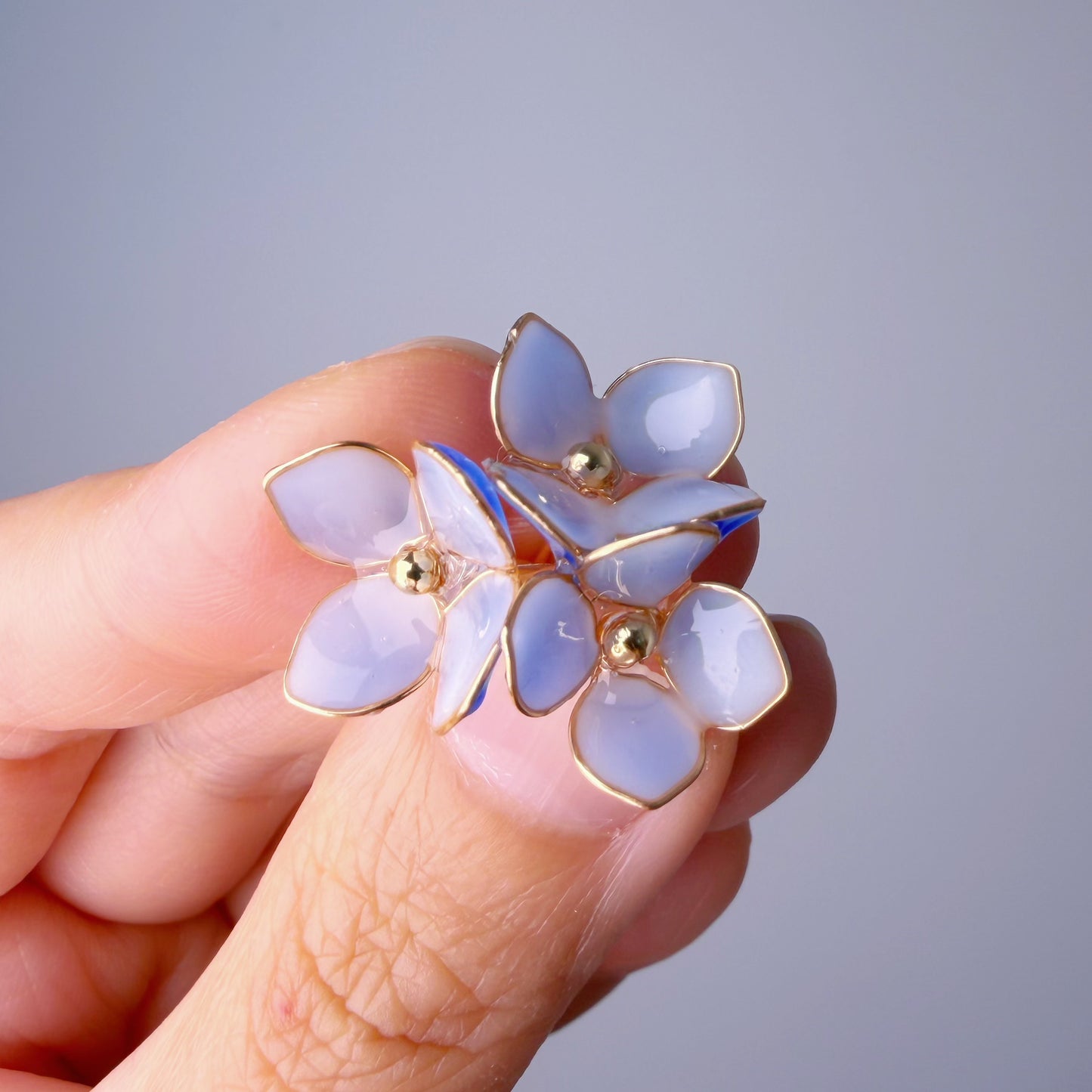 Handmade Three flowers Hydrangeas Brooch