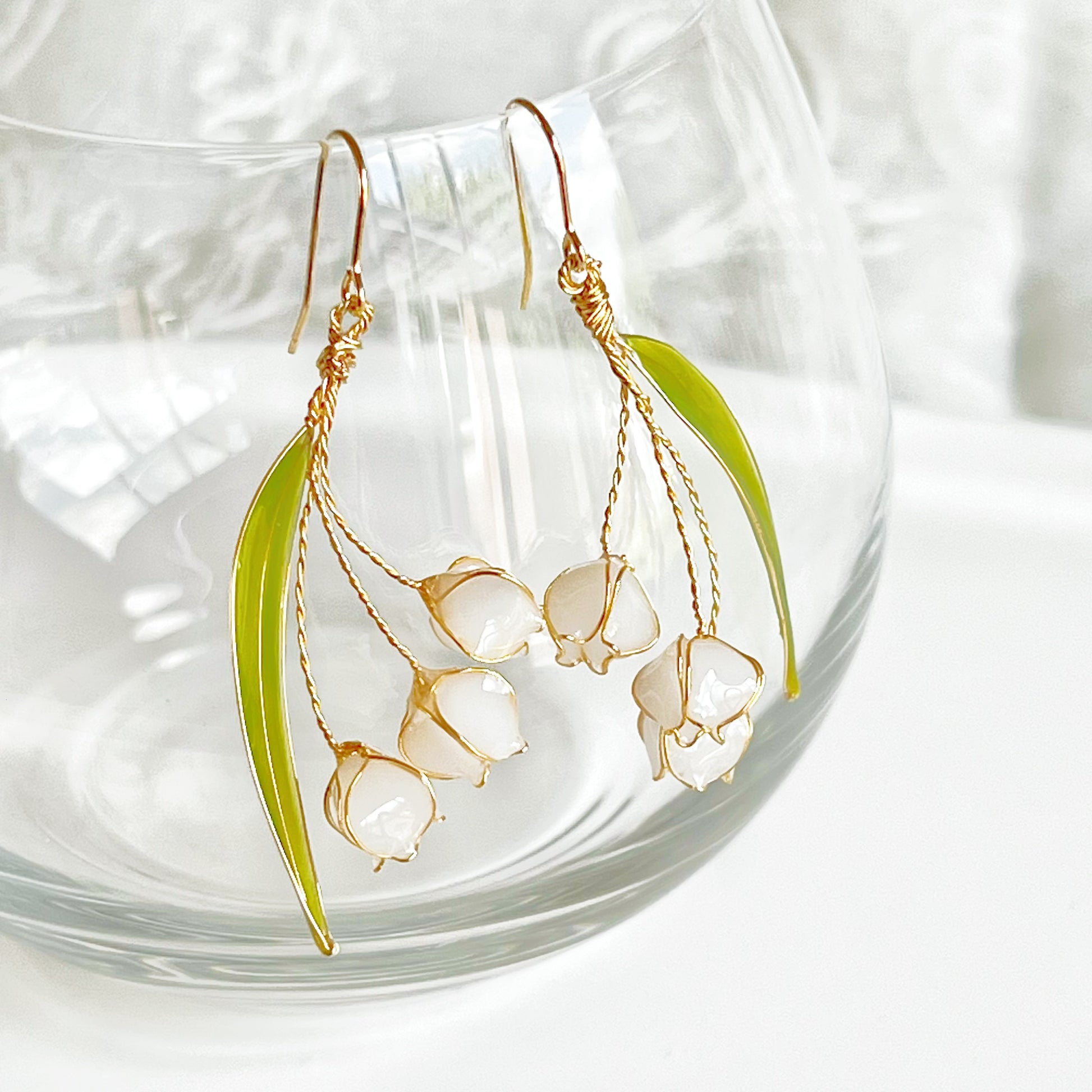 Lily of the Valley Three Flowers Earrings-Ninaouity