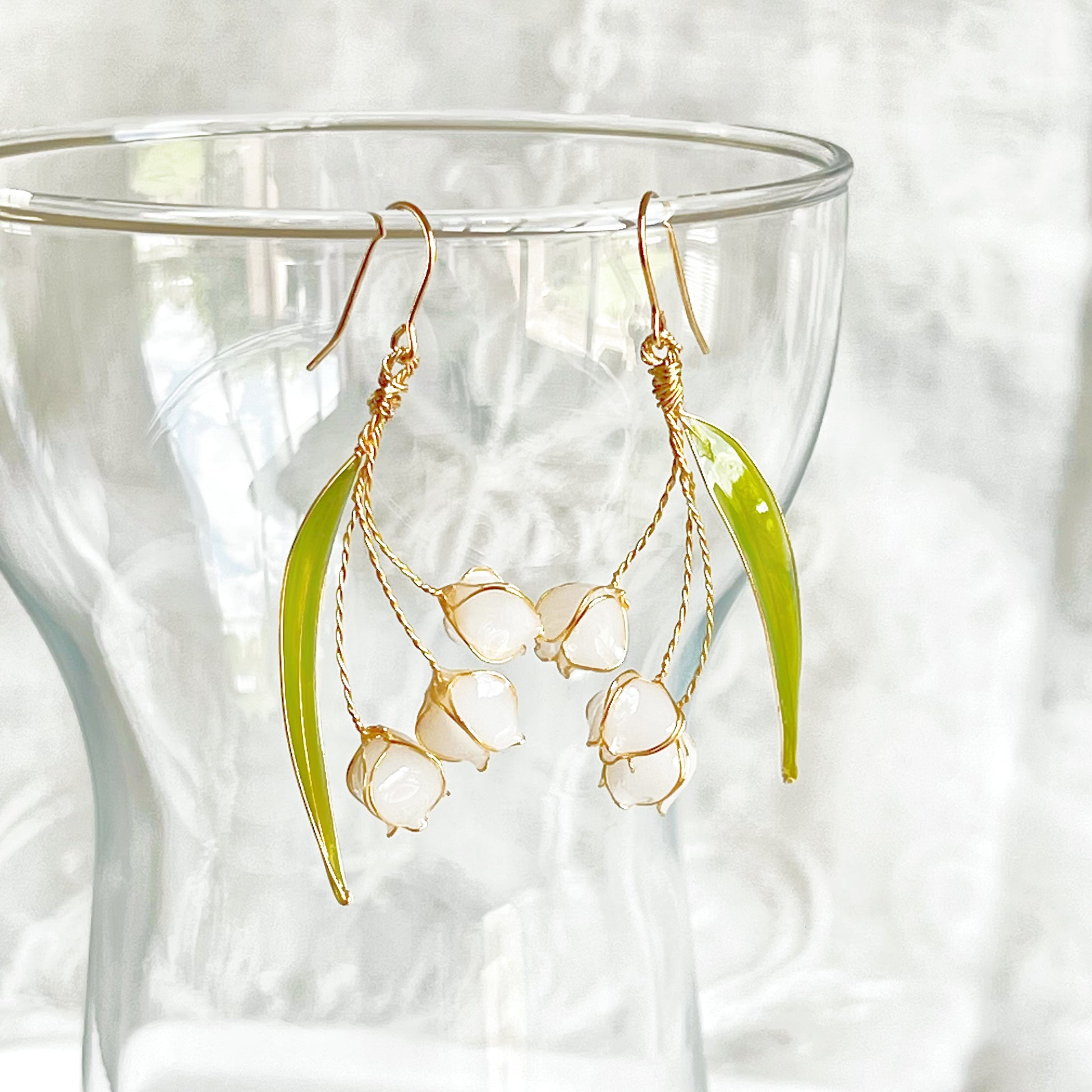 Lily of the Valley Three Flowers Earrings-Ninaouity