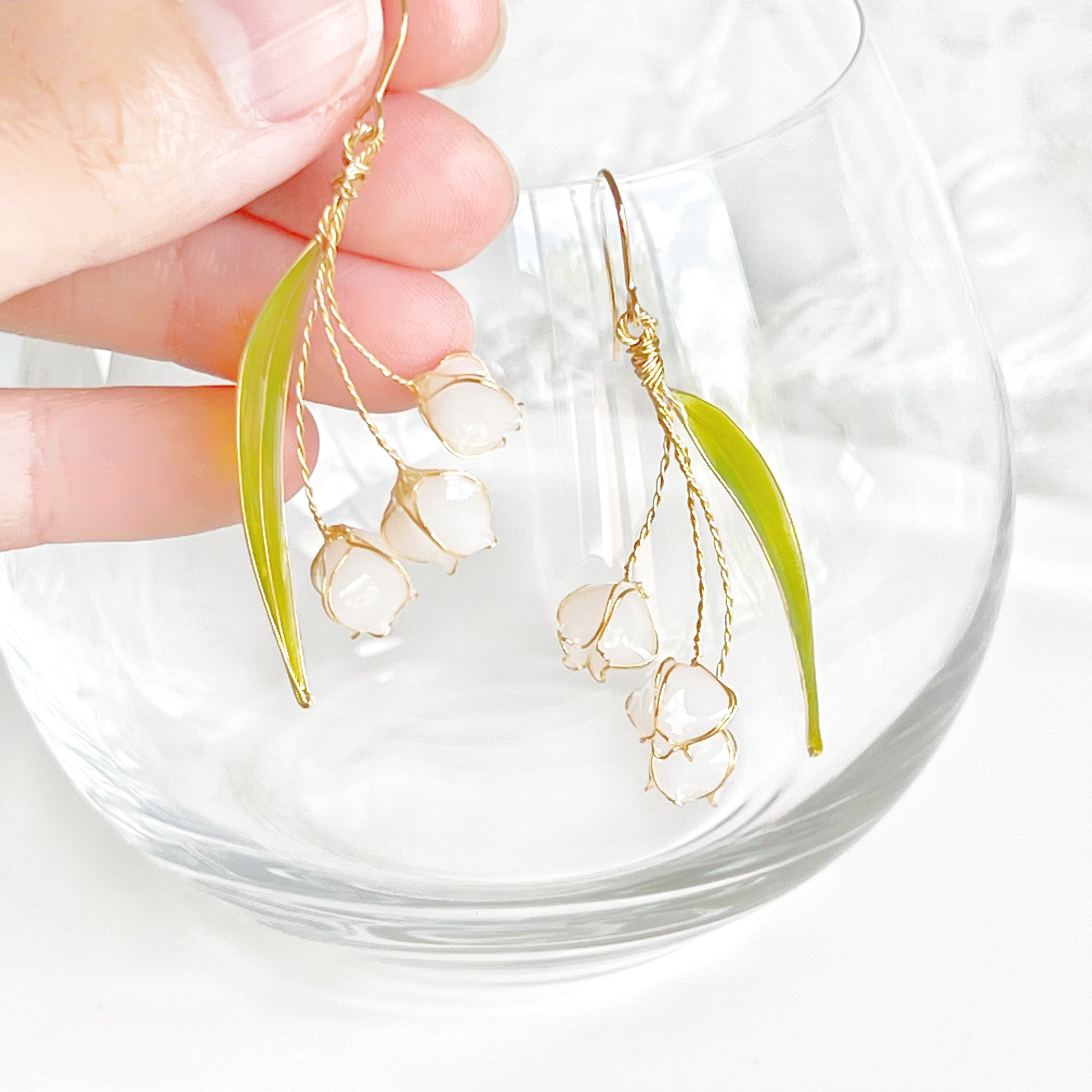 Lily of the Valley Three Flowers Earrings-Ninaouity