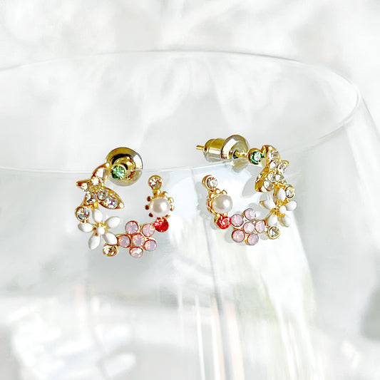 Wild Flowers Wreath Earrings-Ninaouity