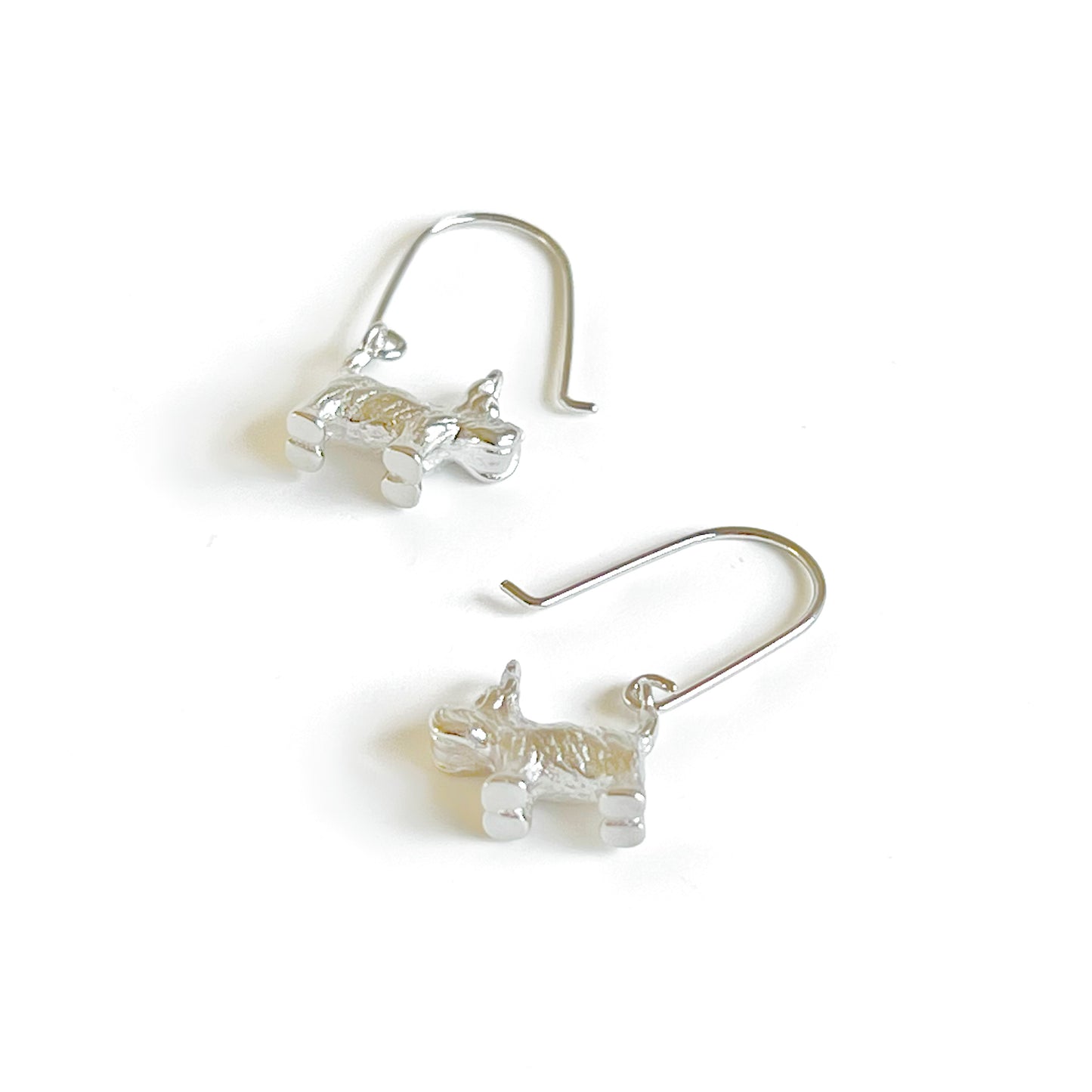 Silver West Highland White Terrier Dog Earrings-Ninaouity