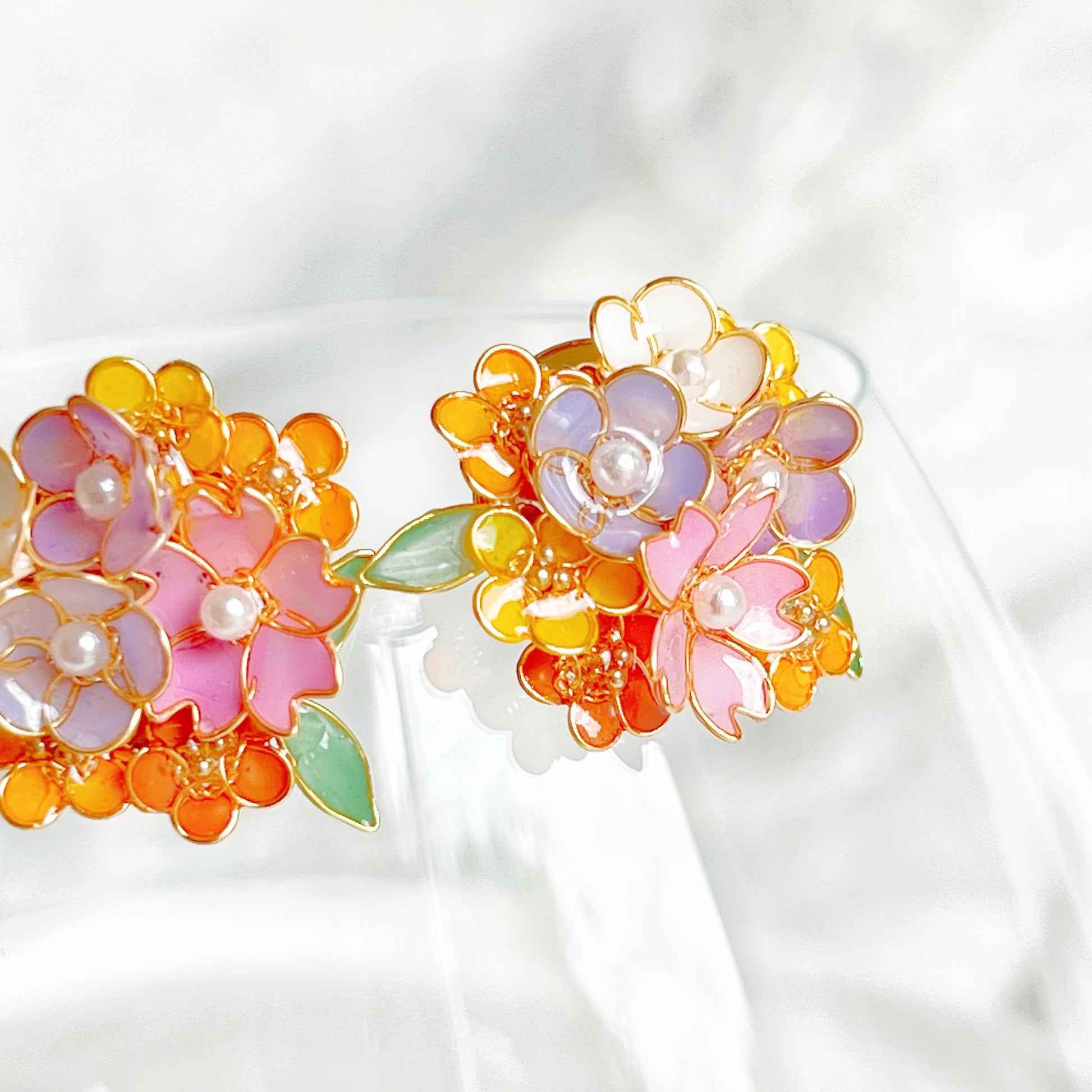 Handmade Summer Flower Bouquet Earrings-Ninaouity